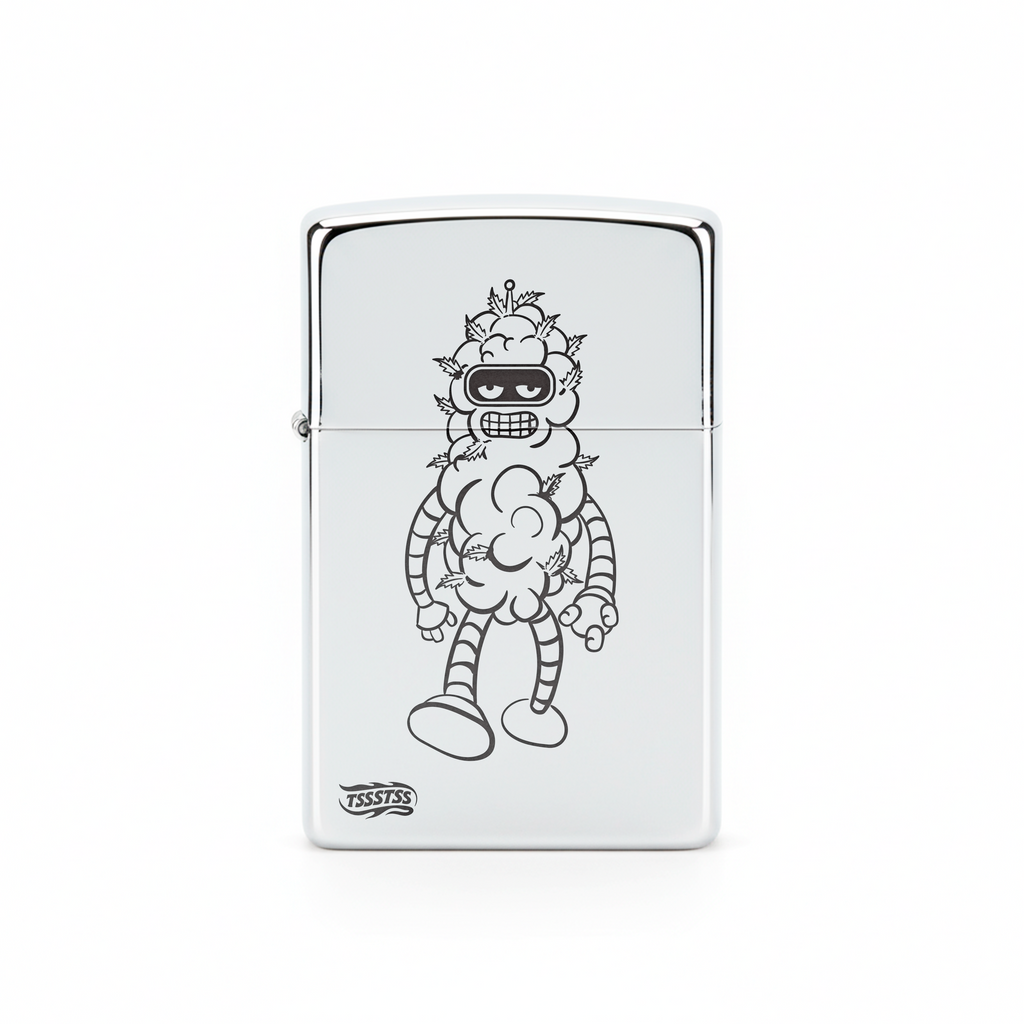 Isqueiro Cromado Polido 'Blender Budz'