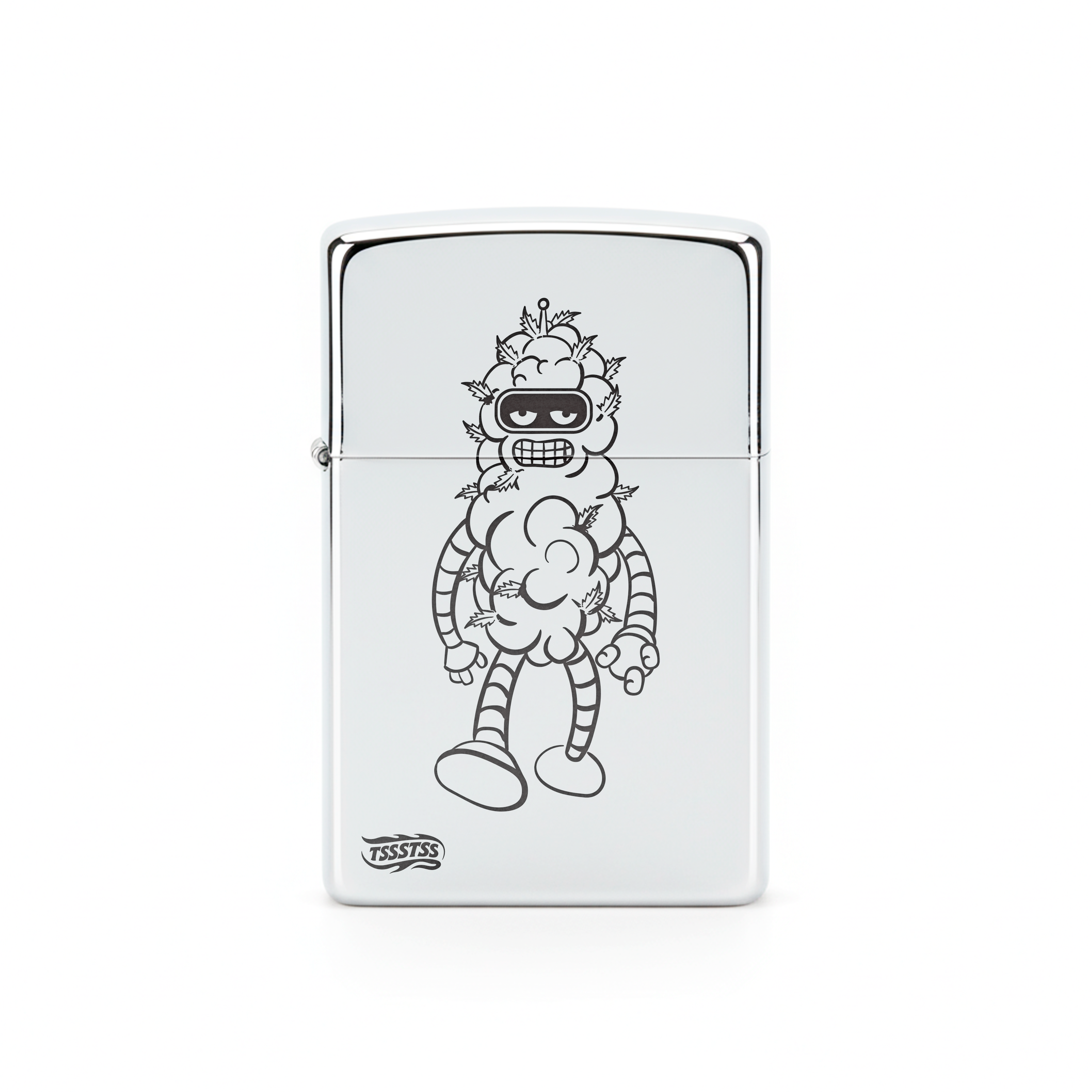 Isqueiro Cromado Polido 'Blender Budz'