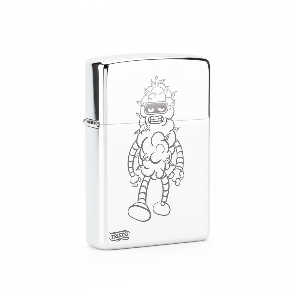 Isqueiro Cromado Polido 'Blender Budz'