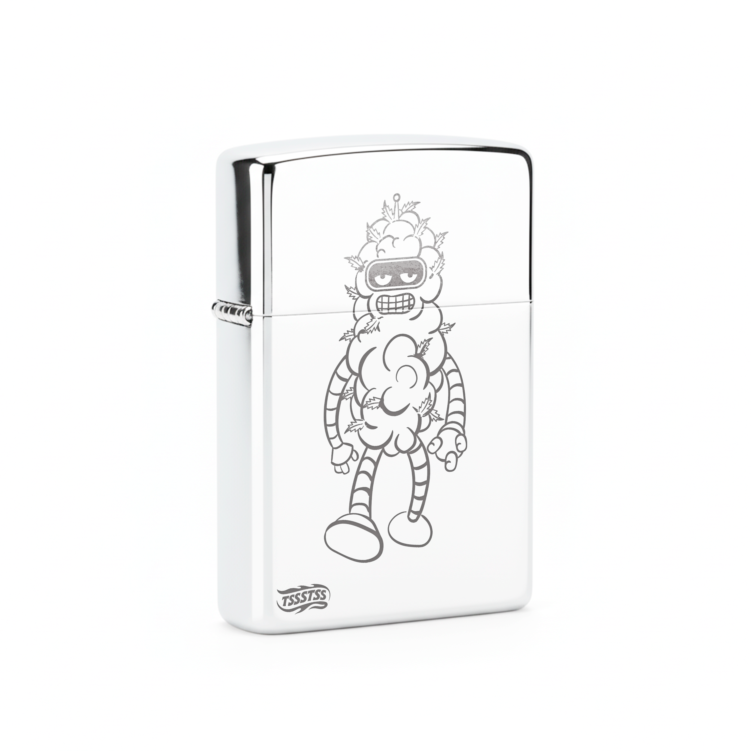 Isqueiro Cromado Polido 'Blender Budz'