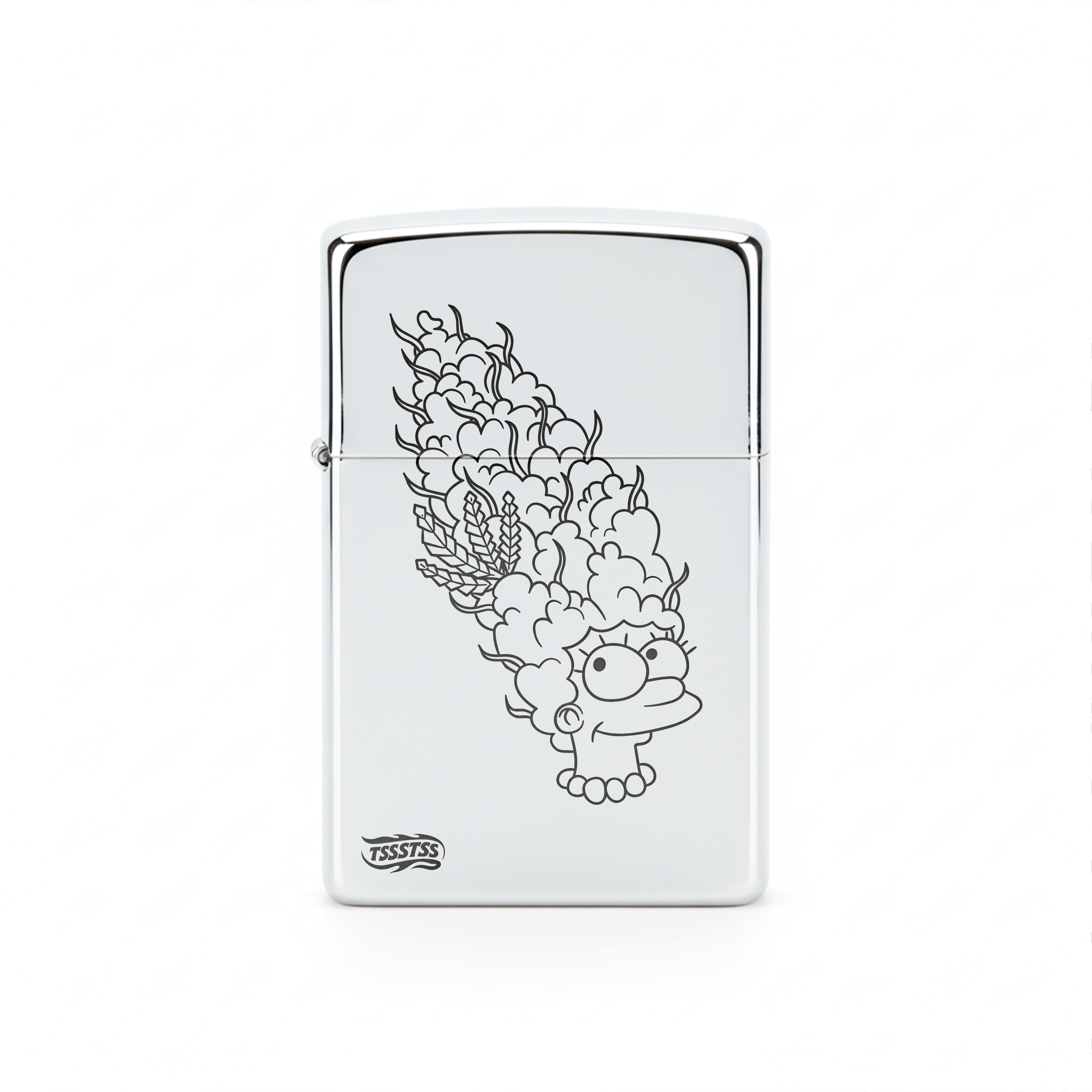 Isqueiro Cromado Polido 'Stoner Marge'