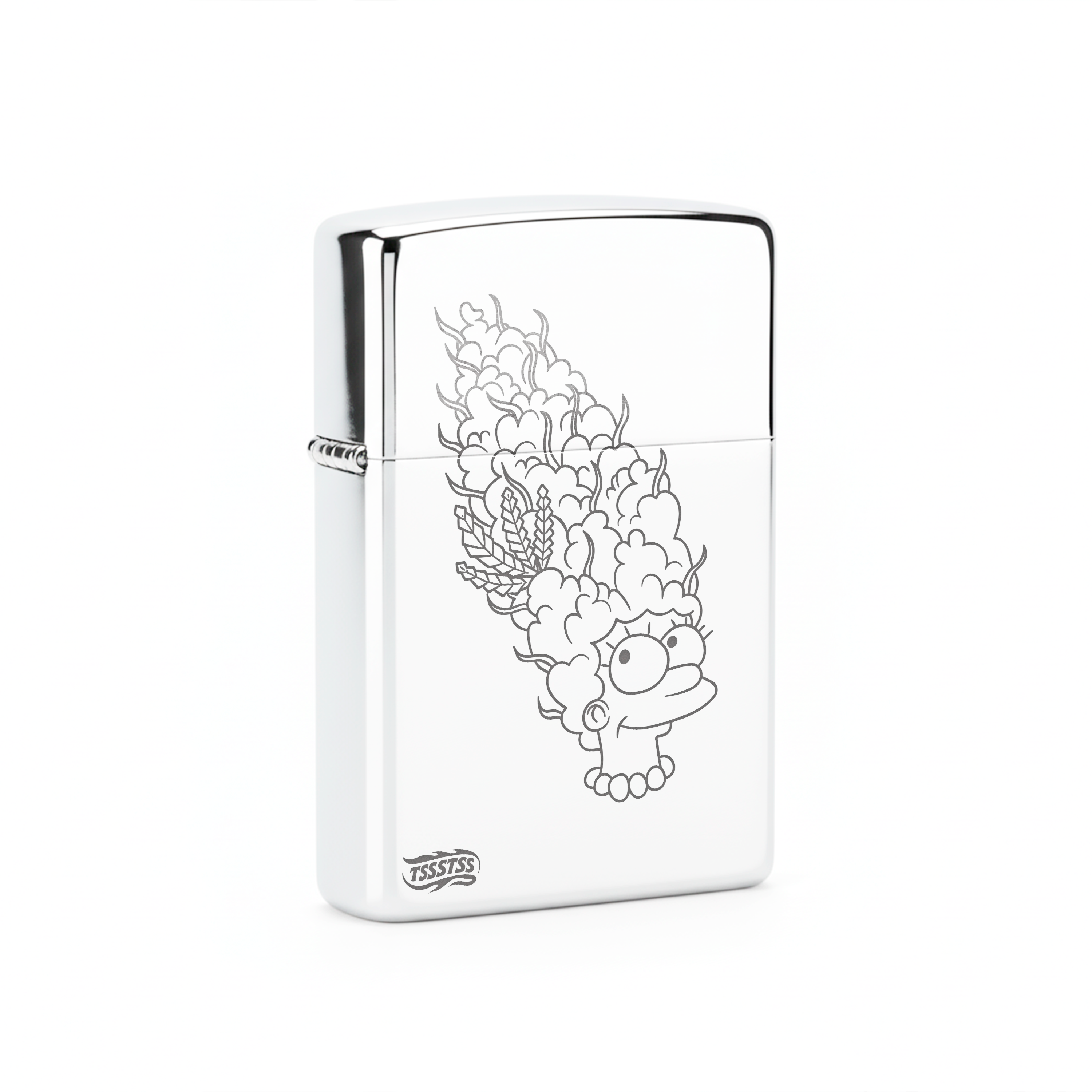 Isqueiro Cromado Polido 'Stoner Marge'