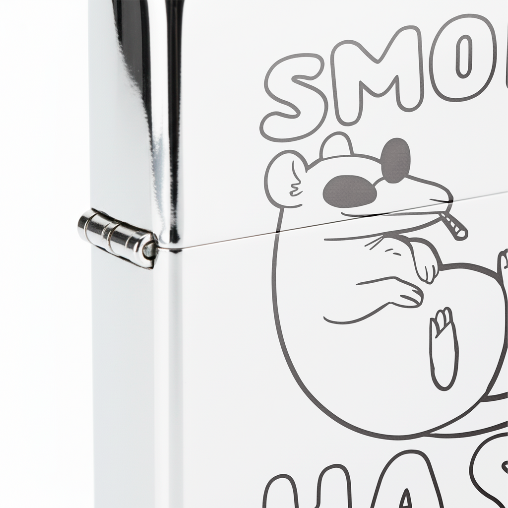 Isqueiro Cromado Polido 'Rats Lifestyle'