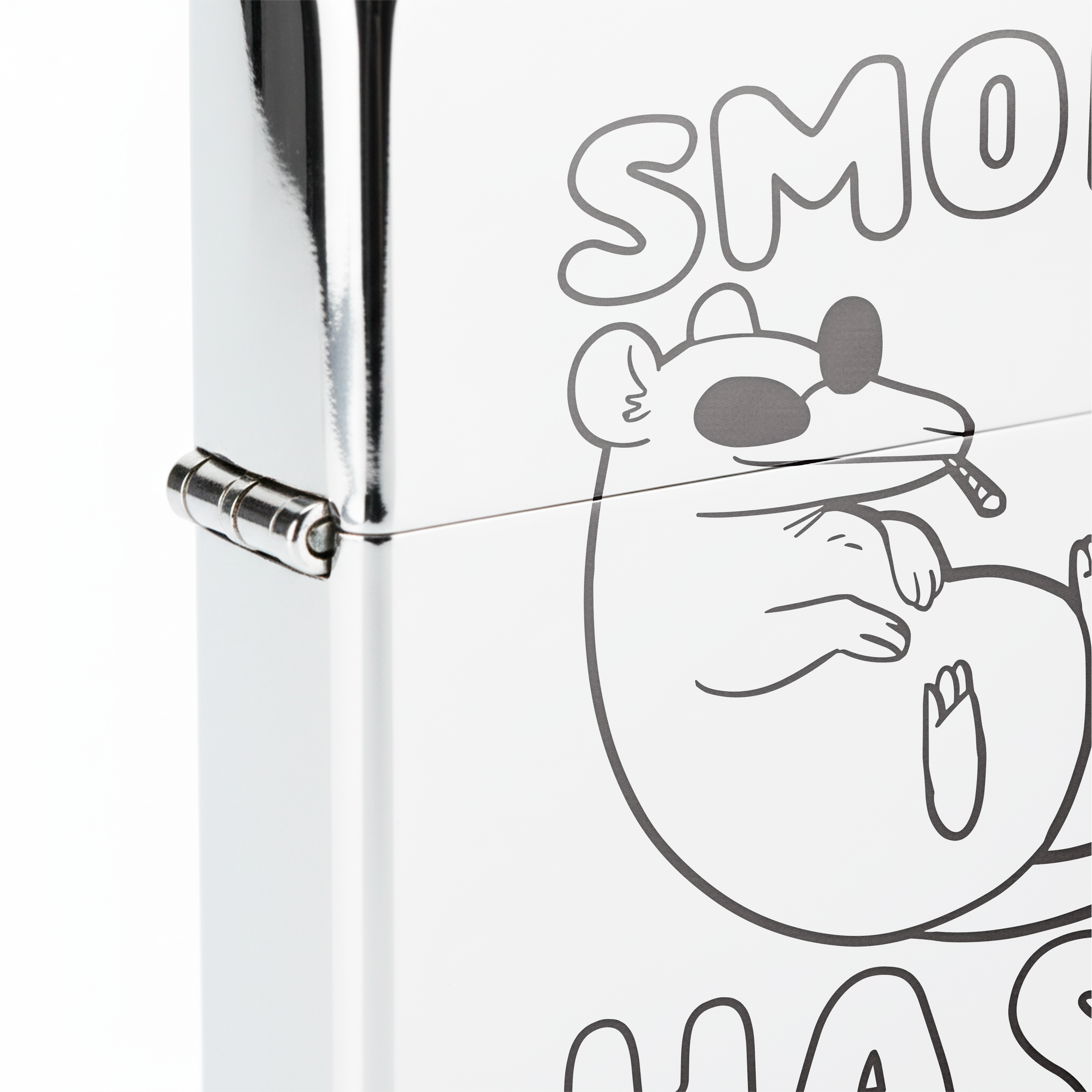 Isqueiro Cromado Polido 'Rats Lifestyle'