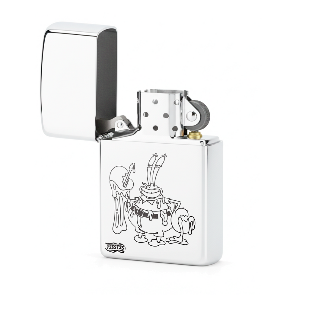 Isqueiro Cromado Polido 'Meltdown Crab'