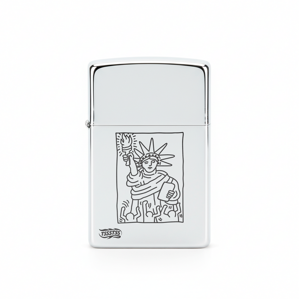 Isqueiro Cromado Polido 'NYKeith'