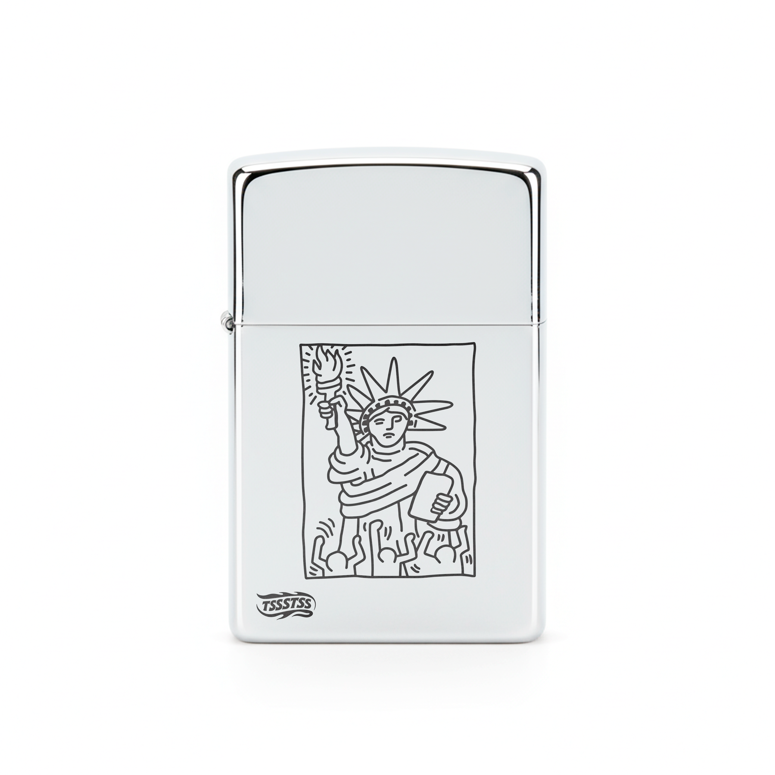 Isqueiro Cromado Polido 'NYKeith'