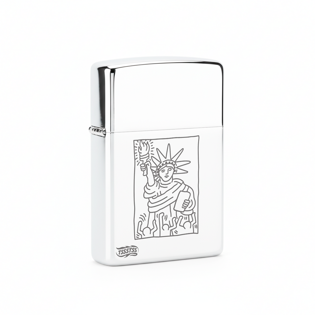 Isqueiro Cromado Polido 'NYKeith'