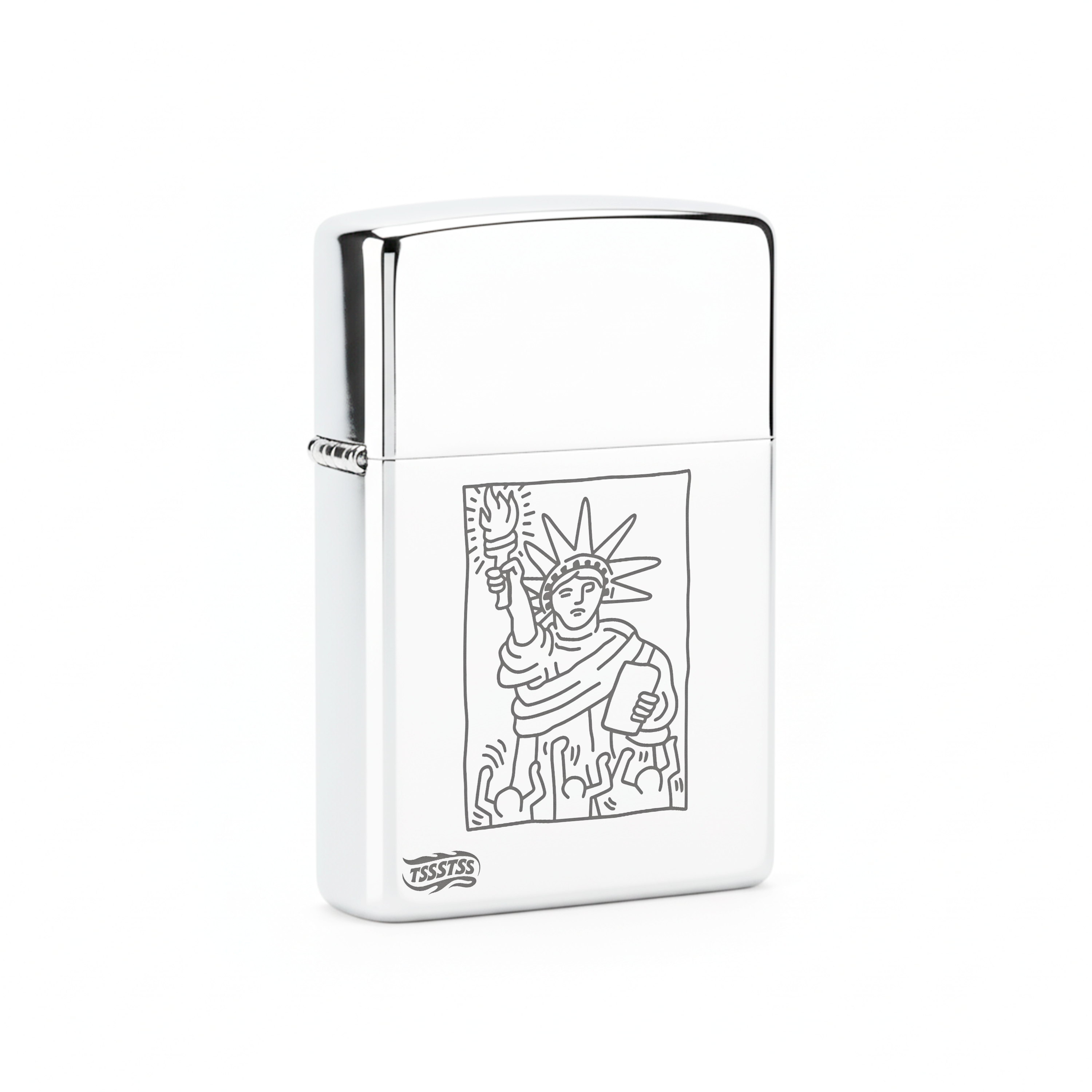 Isqueiro Cromado Polido 'NYKeith'