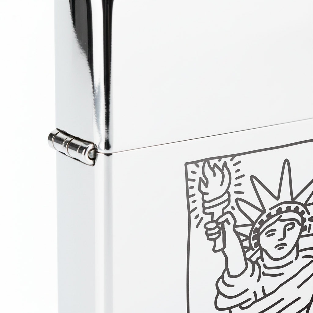 Isqueiro Cromado Polido 'NYKeith'