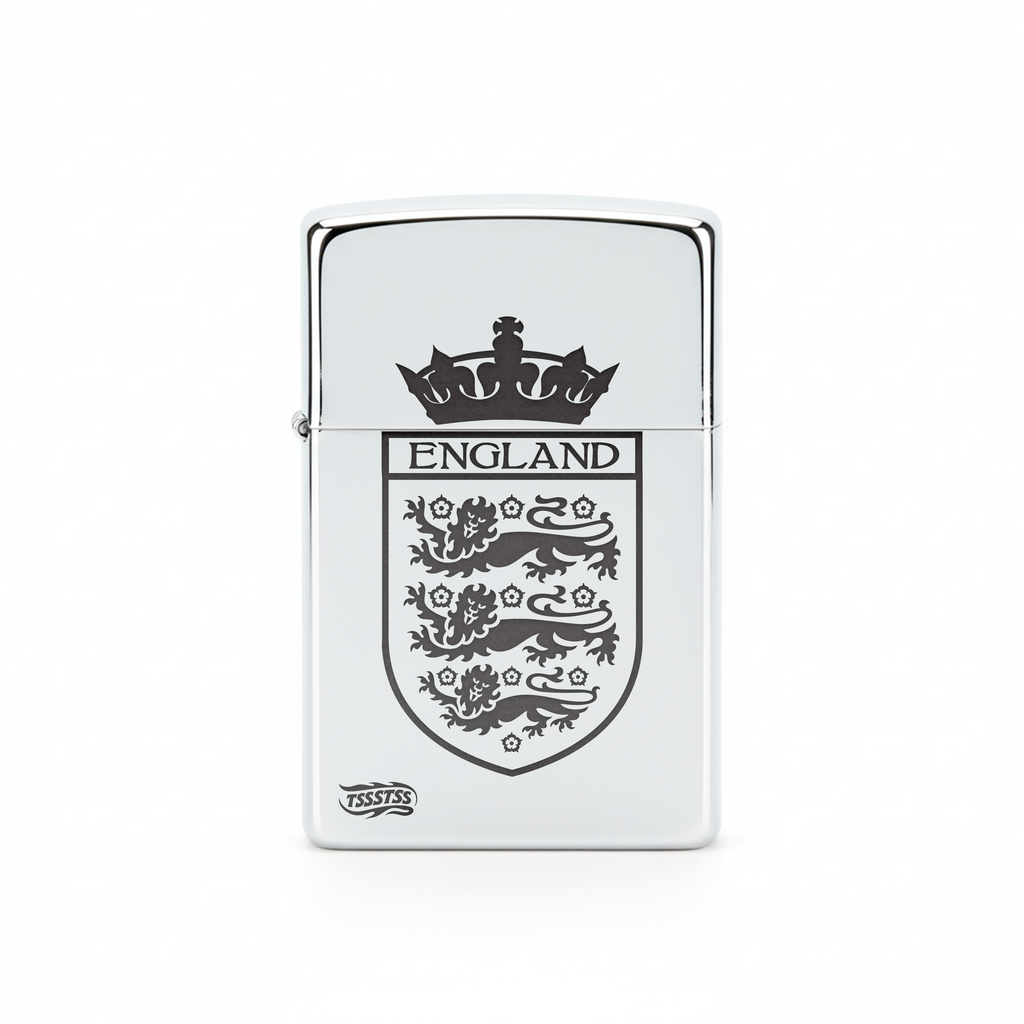 Isqueiro Cromado Polido 'England Crown'