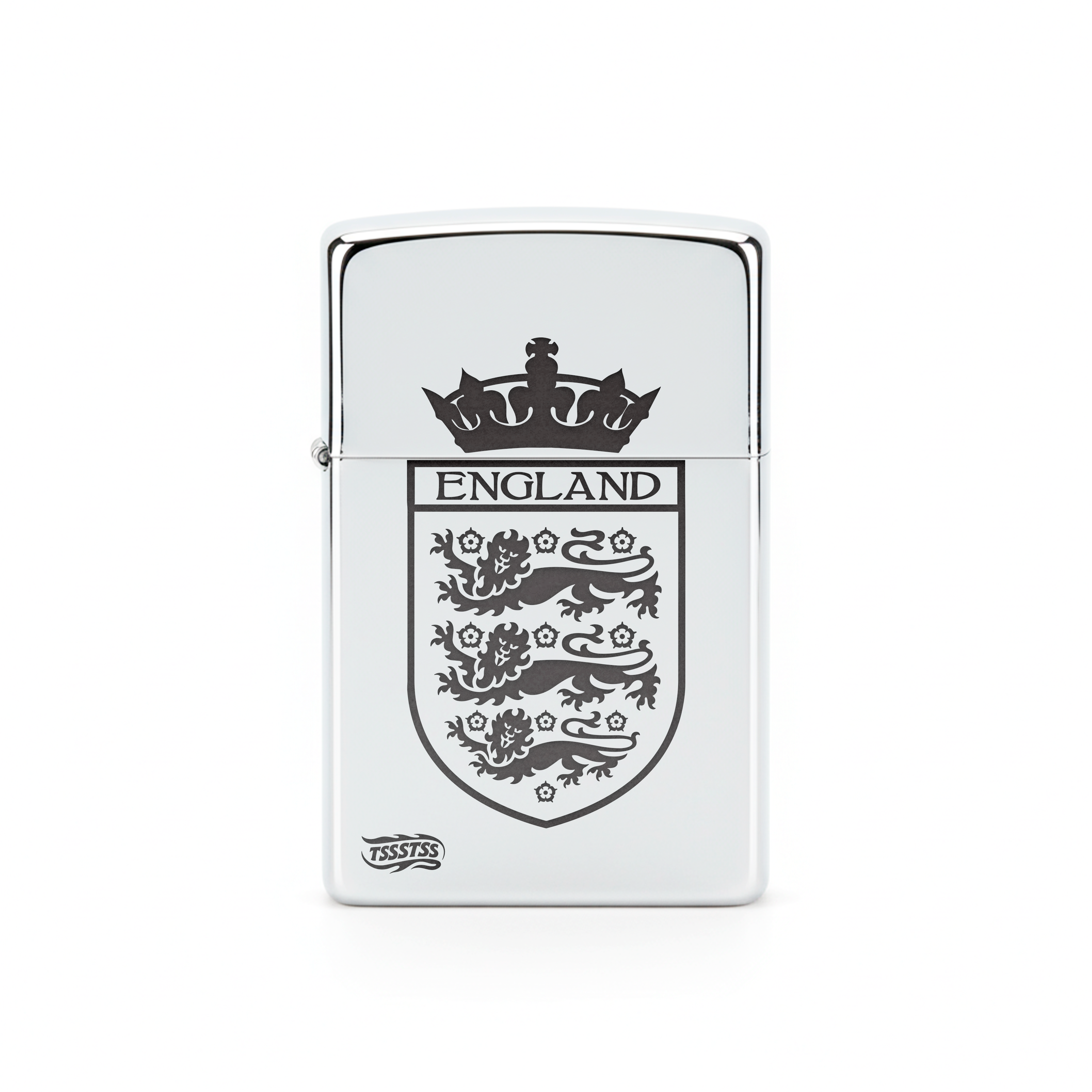 Isqueiro Cromado Polido 'England Crown'