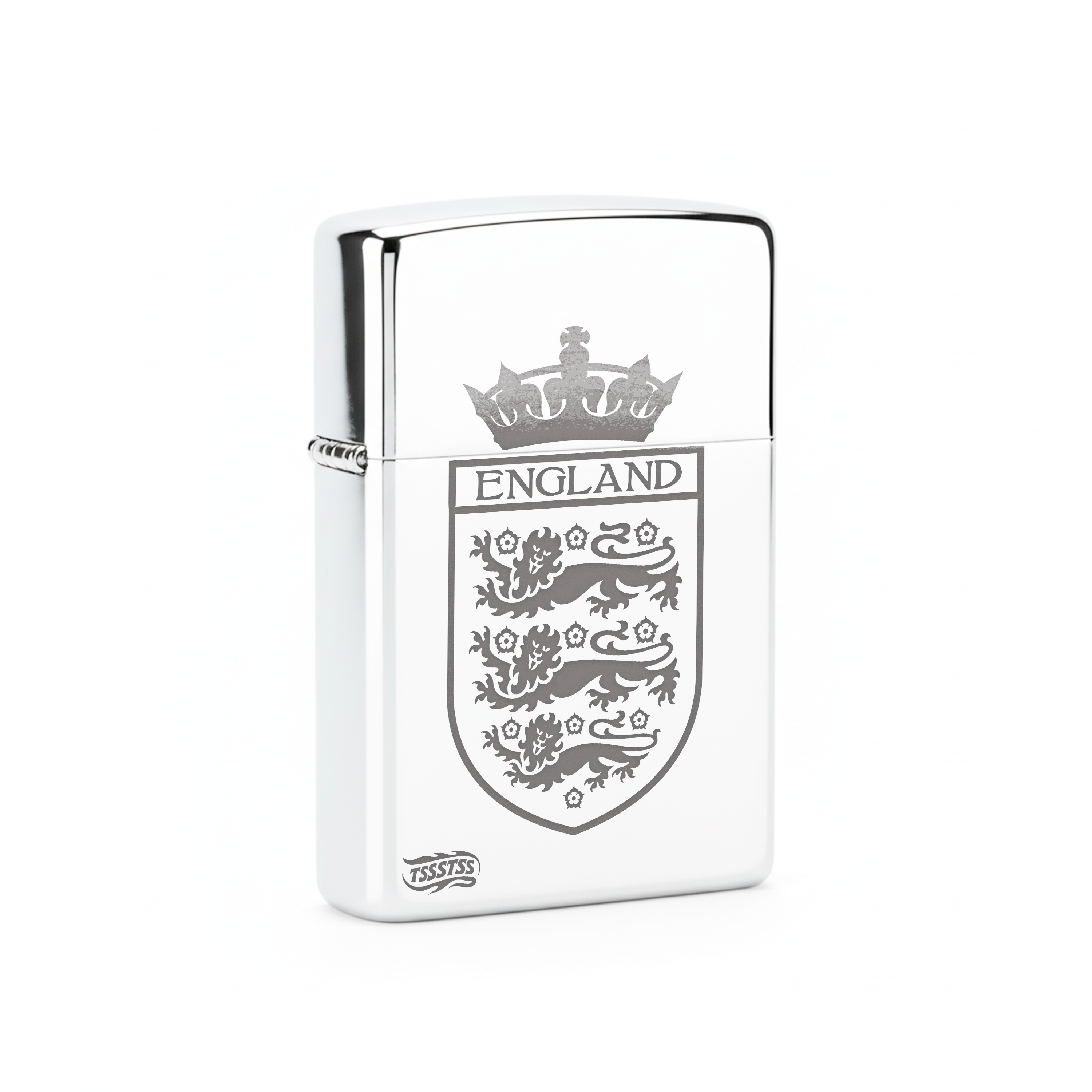Isqueiro Cromado Polido 'England Crown'