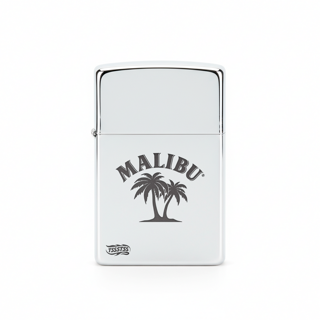 Isqueiro Cromado Polido 'Malibu Coast'