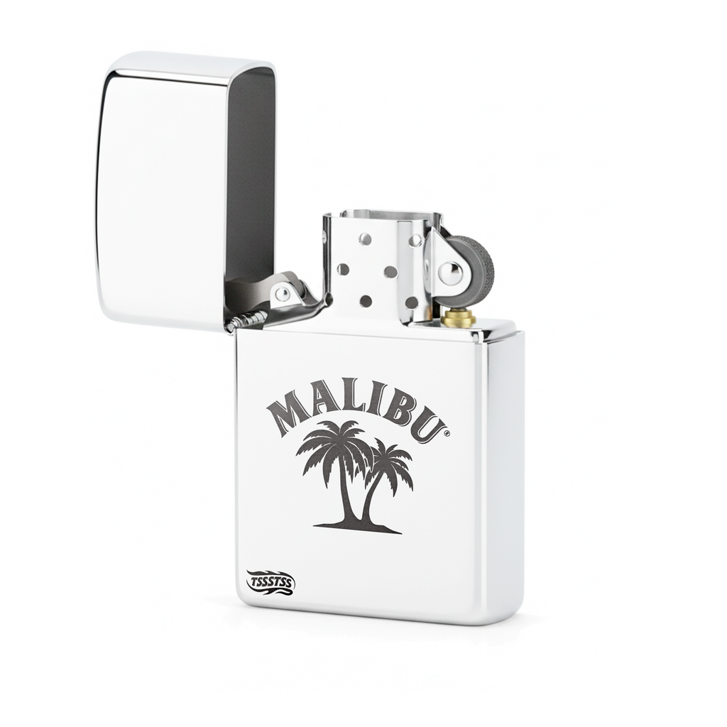 Isqueiro Cromado Polido 'Malibu Coast'