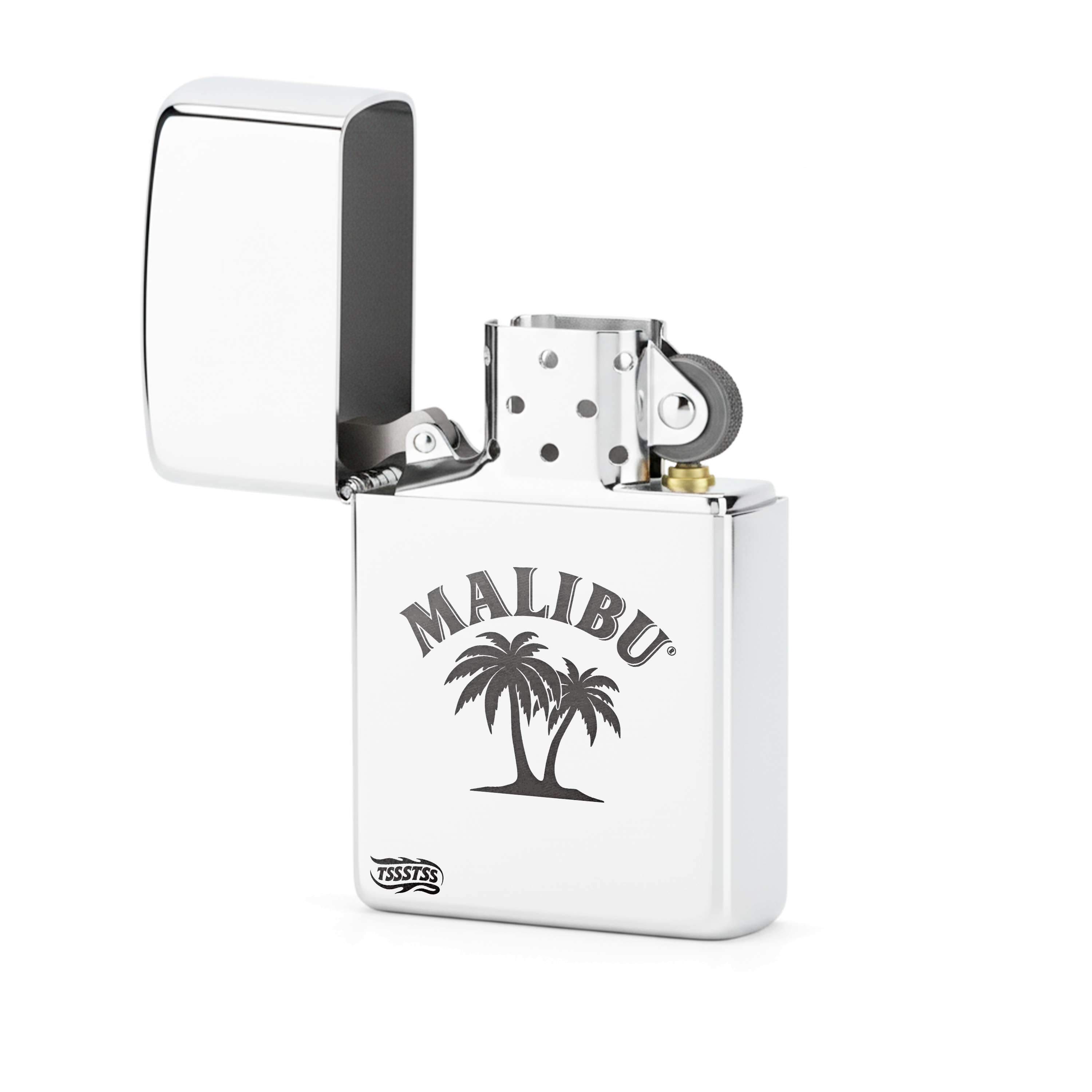 Isqueiro Cromado Polido 'Malibu Coast'