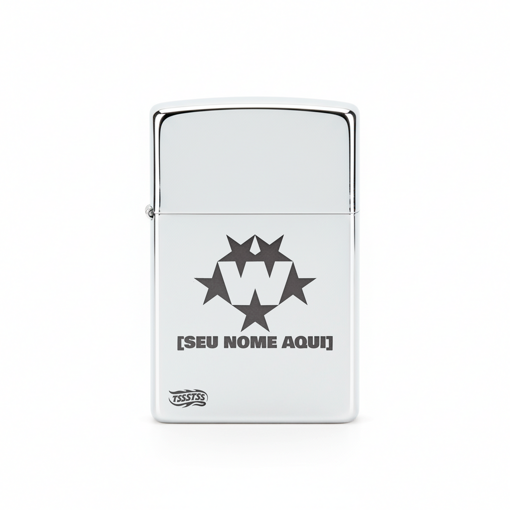 Isqueiro Cromado Personalizado 'Star Rotation'