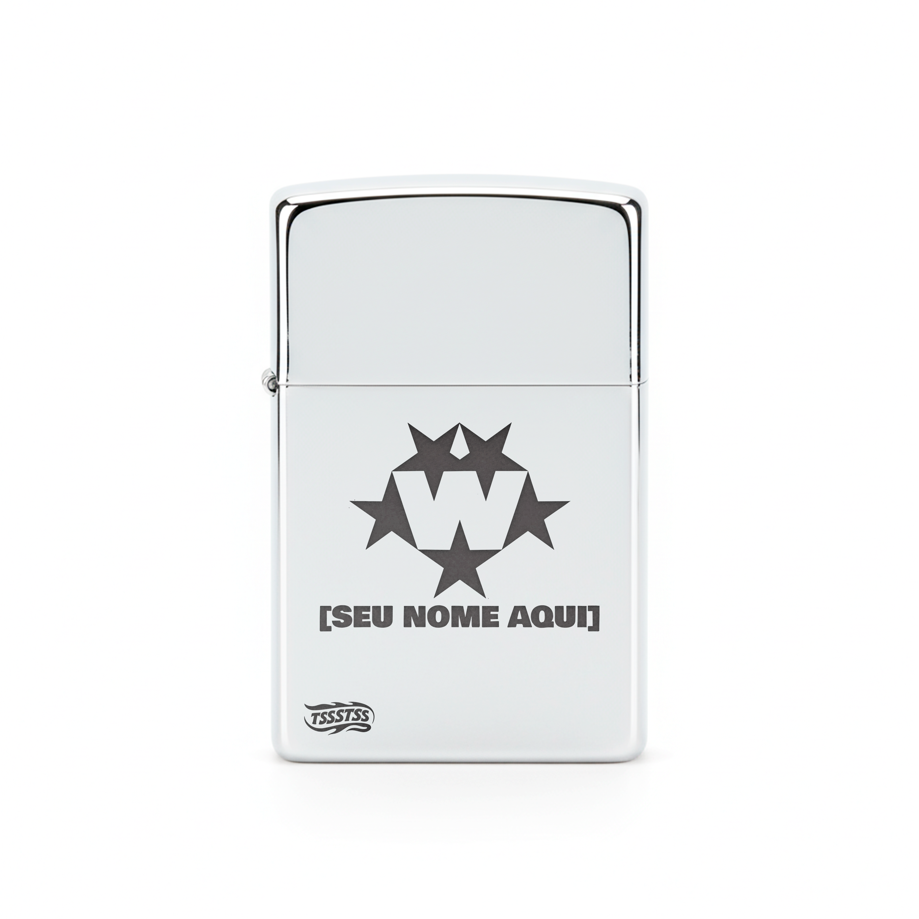 Isqueiro Cromado Personalizado 'Star Rotation'