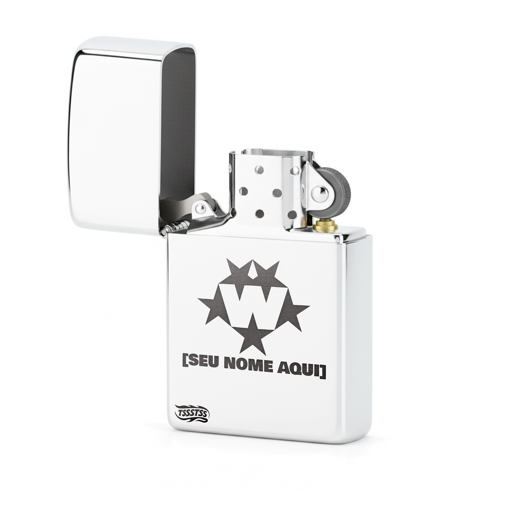 Isqueiro Cromado Personalizado 'Star Rotation'