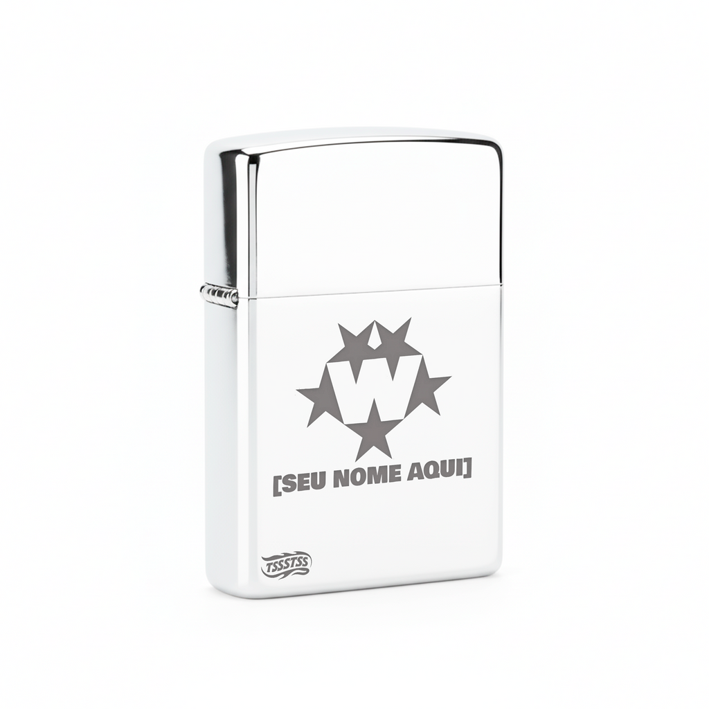 Isqueiro Cromado Personalizado 'Star Rotation'