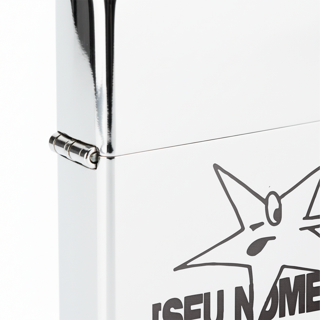 Isqueiro Cromado Personalizado 'Star Aim'