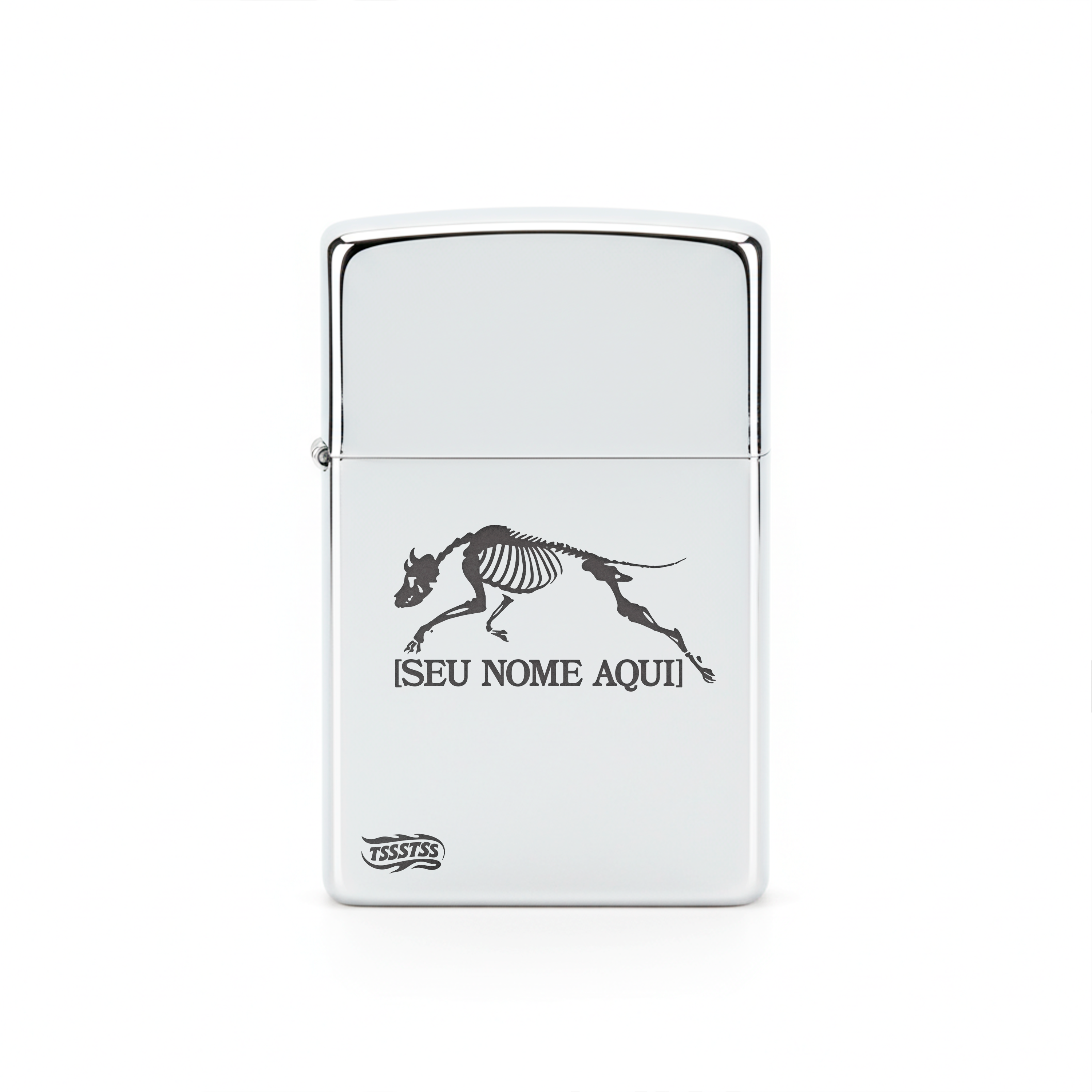 Isqueiro Cromado Personalizado 'Dogteryx'