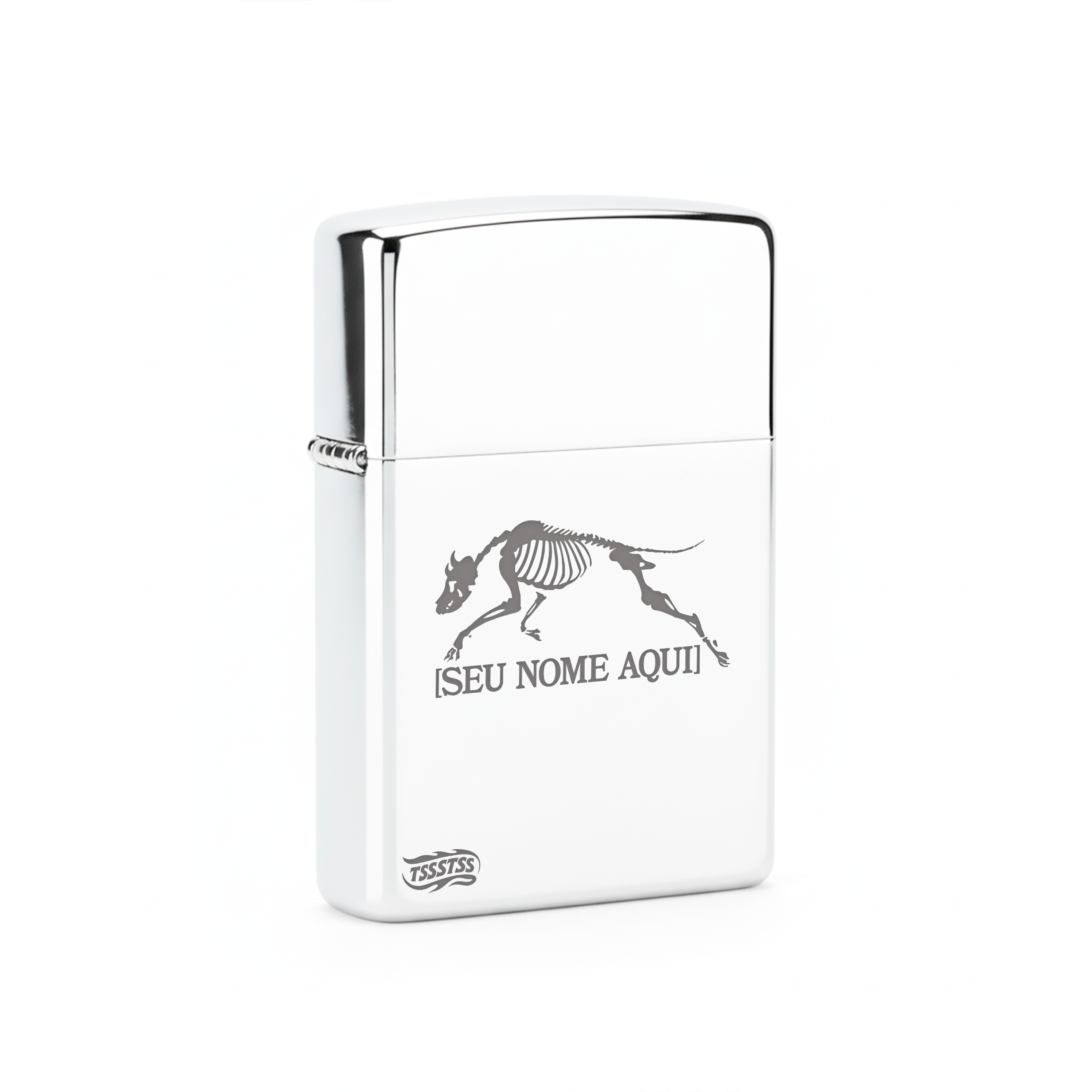 Isqueiro Cromado Personalizado 'Dogteryx'