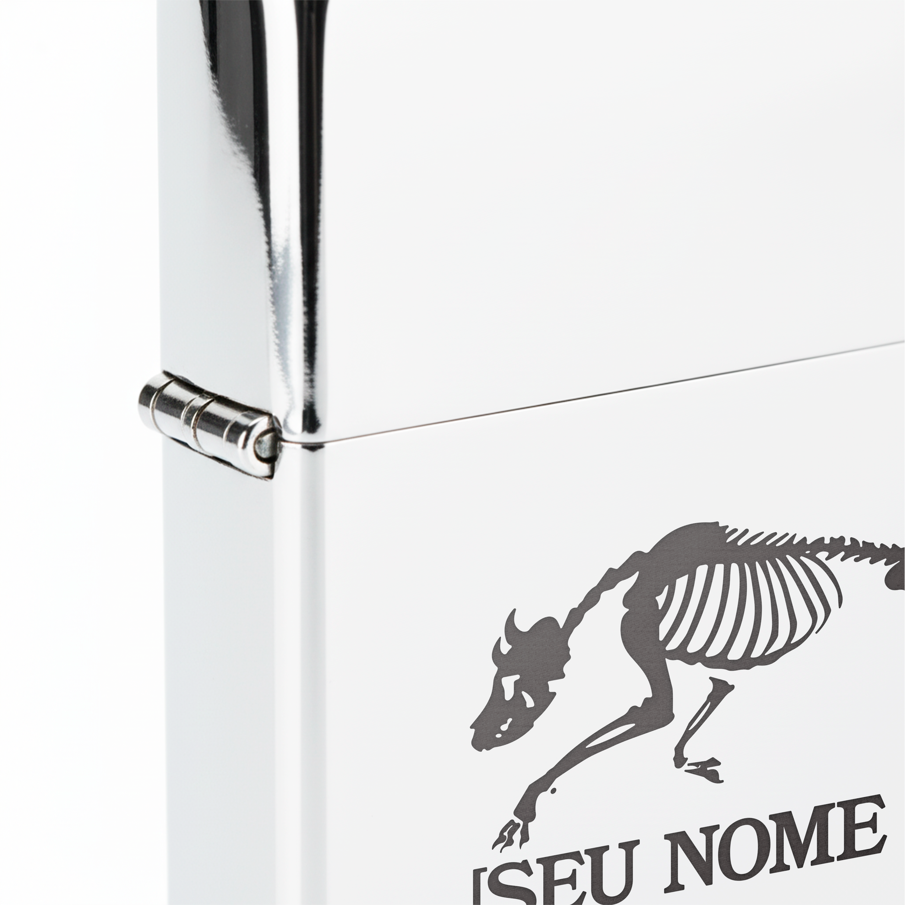 Isqueiro Cromado Personalizado 'Dogteryx'