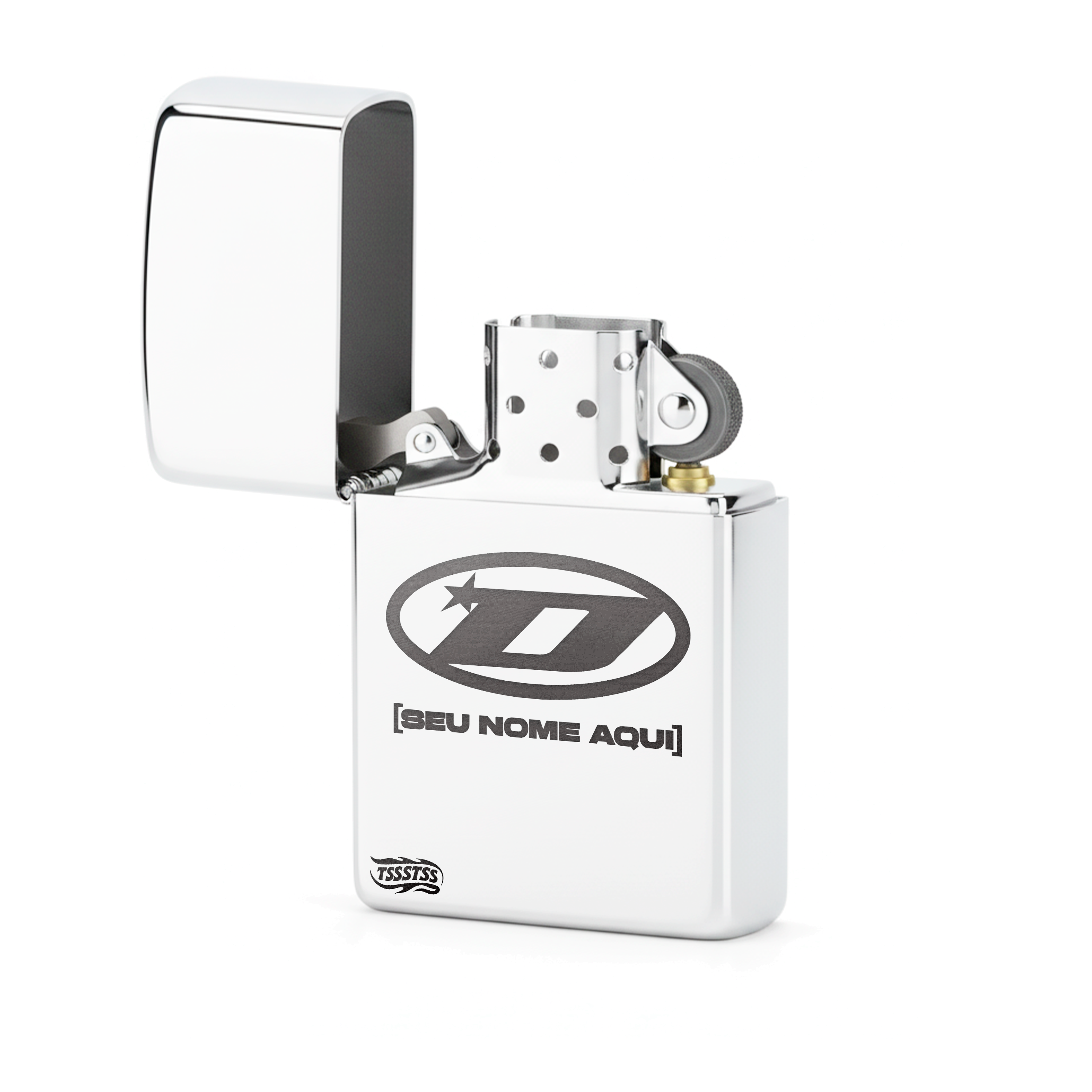 Isqueiro Cromado Personalizado 'D2'