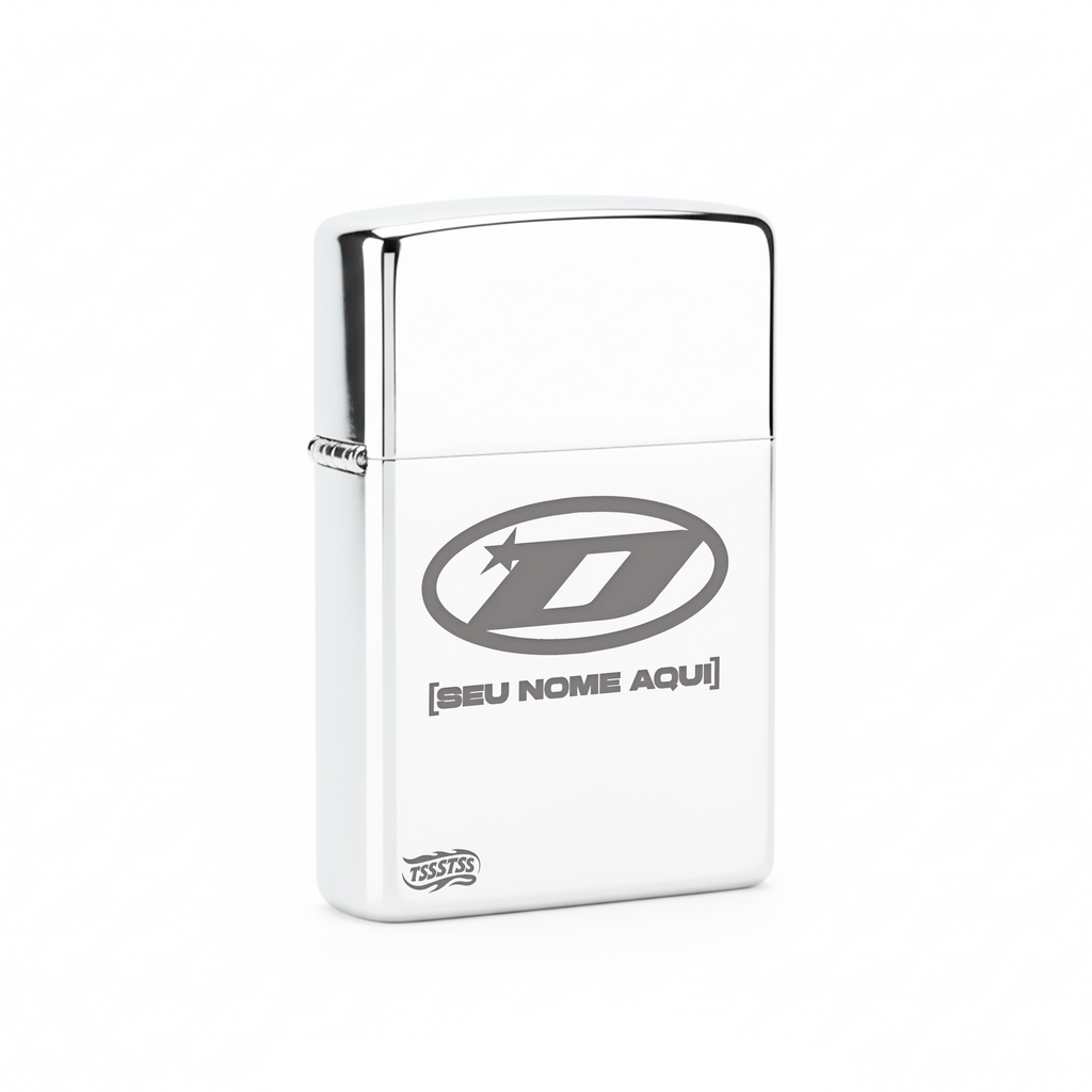 Isqueiro Cromado Personalizado 'D2' detalhe 3