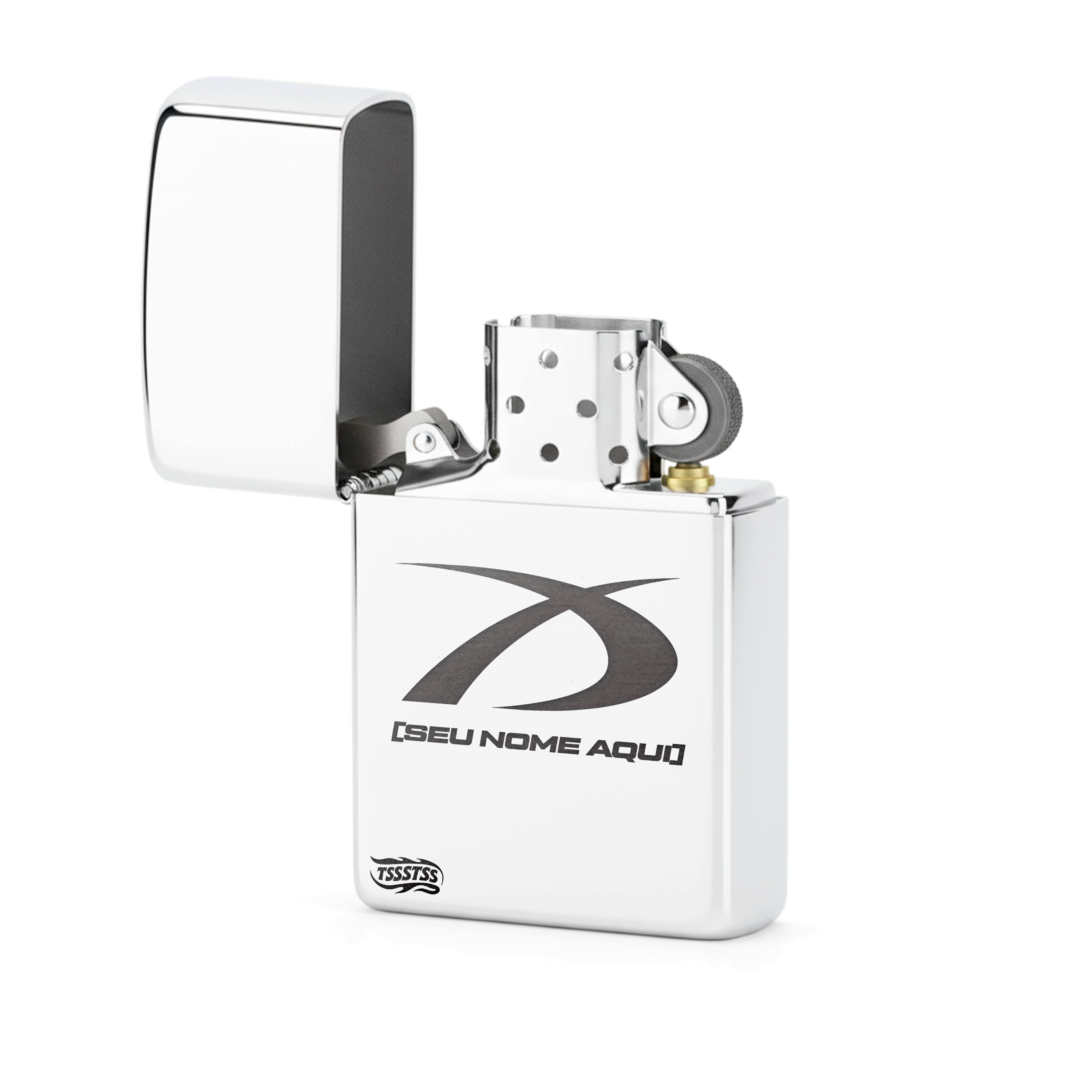 Isqueiro Cromado Personalizado 'D1'