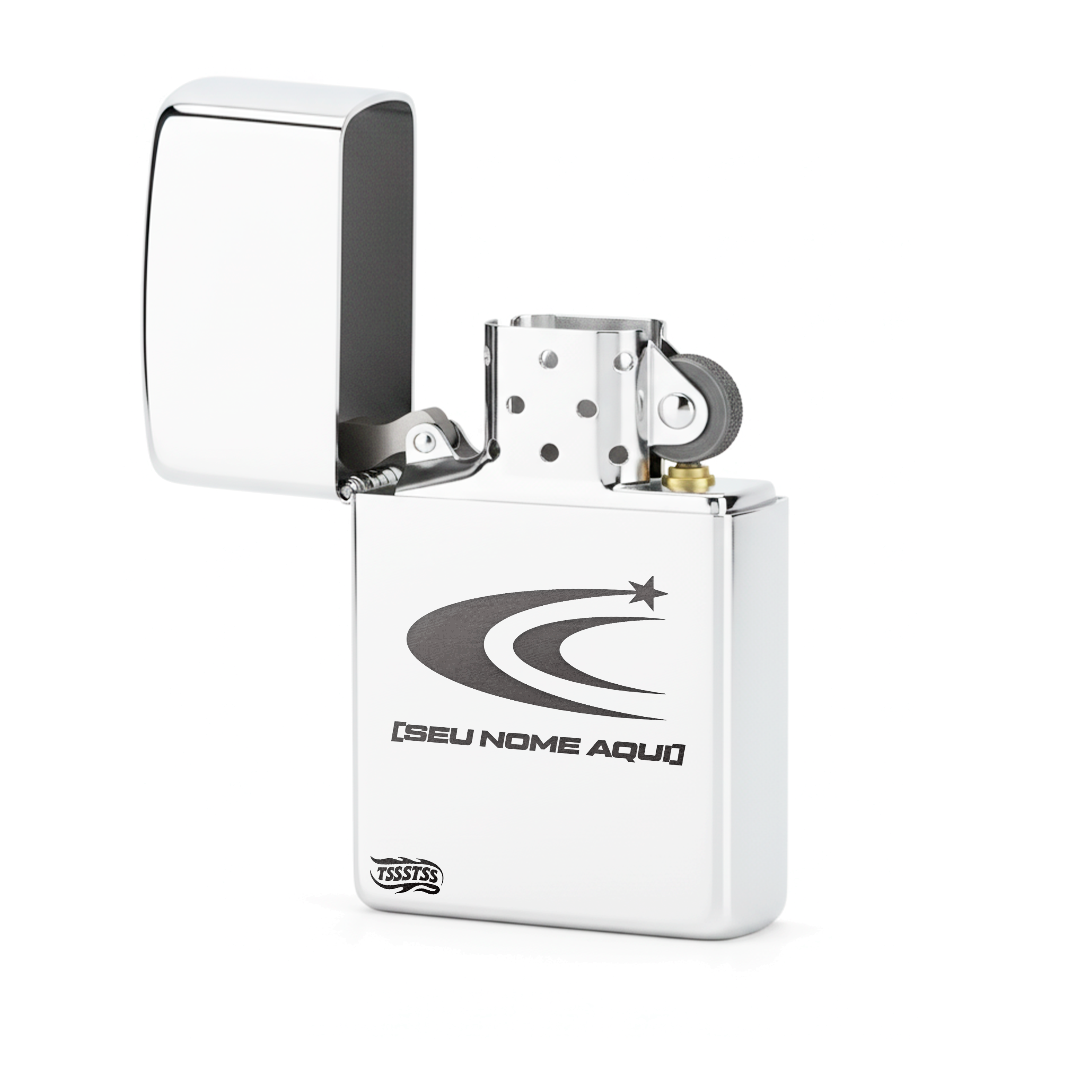 Isqueiro Cromado Personalizado 'C1'