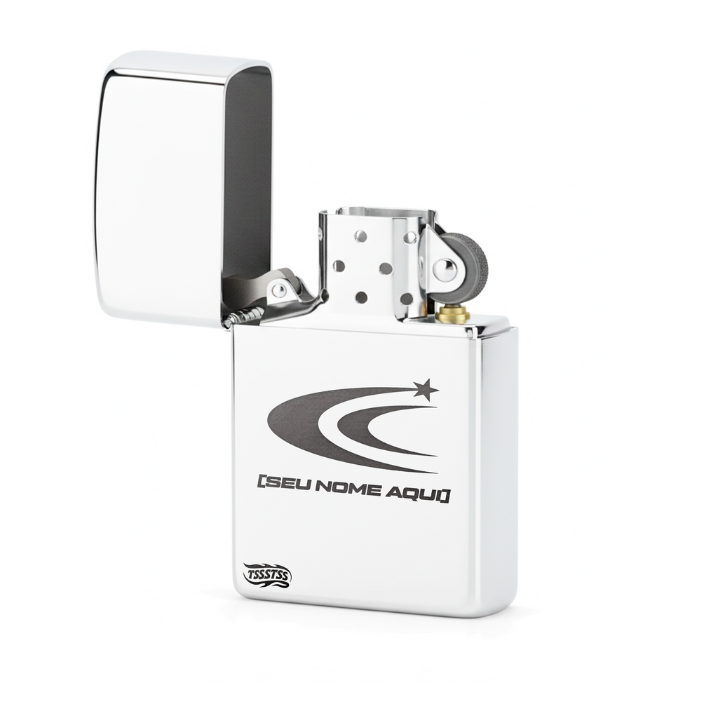 Isqueiro Cromado Personalizado 'C1' detalhe 2