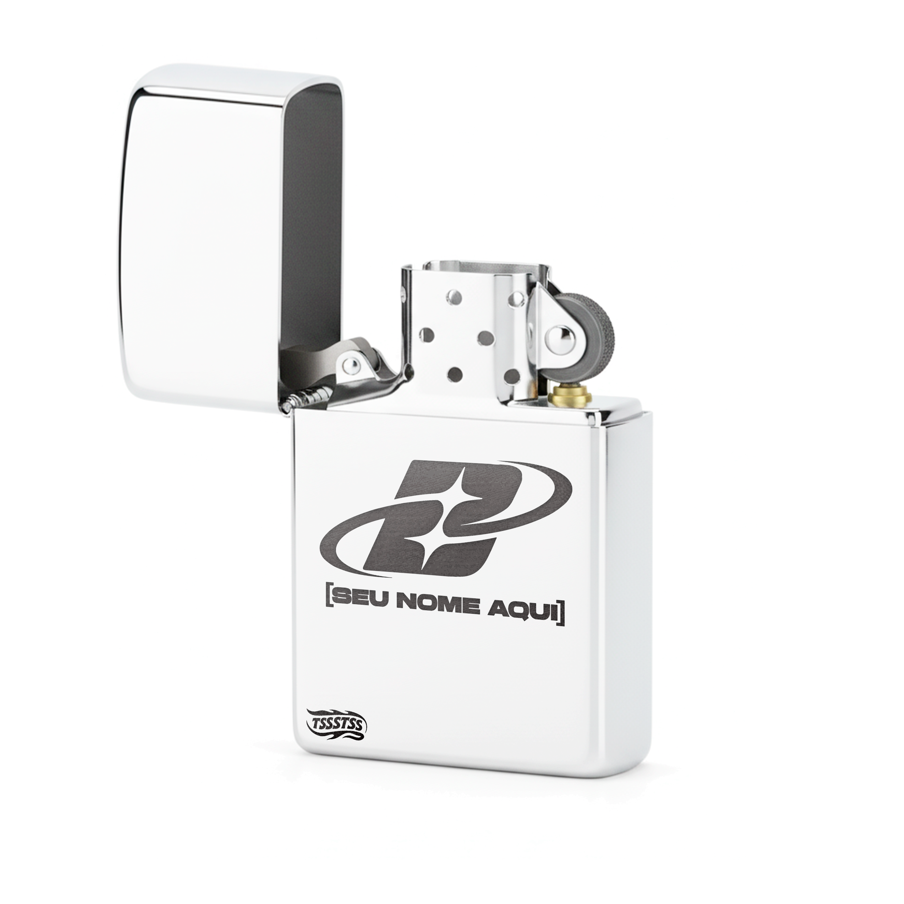 Isqueiro Cromado Personalizado 'B2'