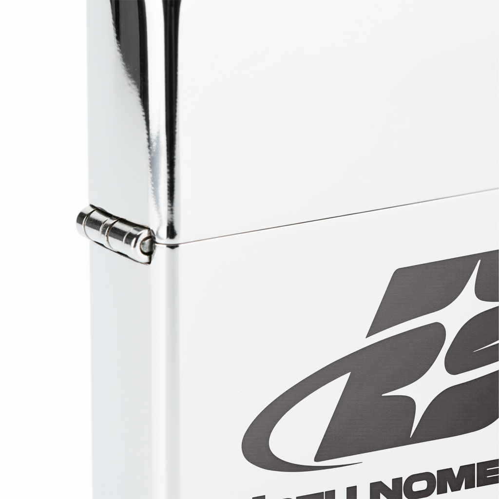 Isqueiro Cromado Personalizado 'B2' detalhe 5