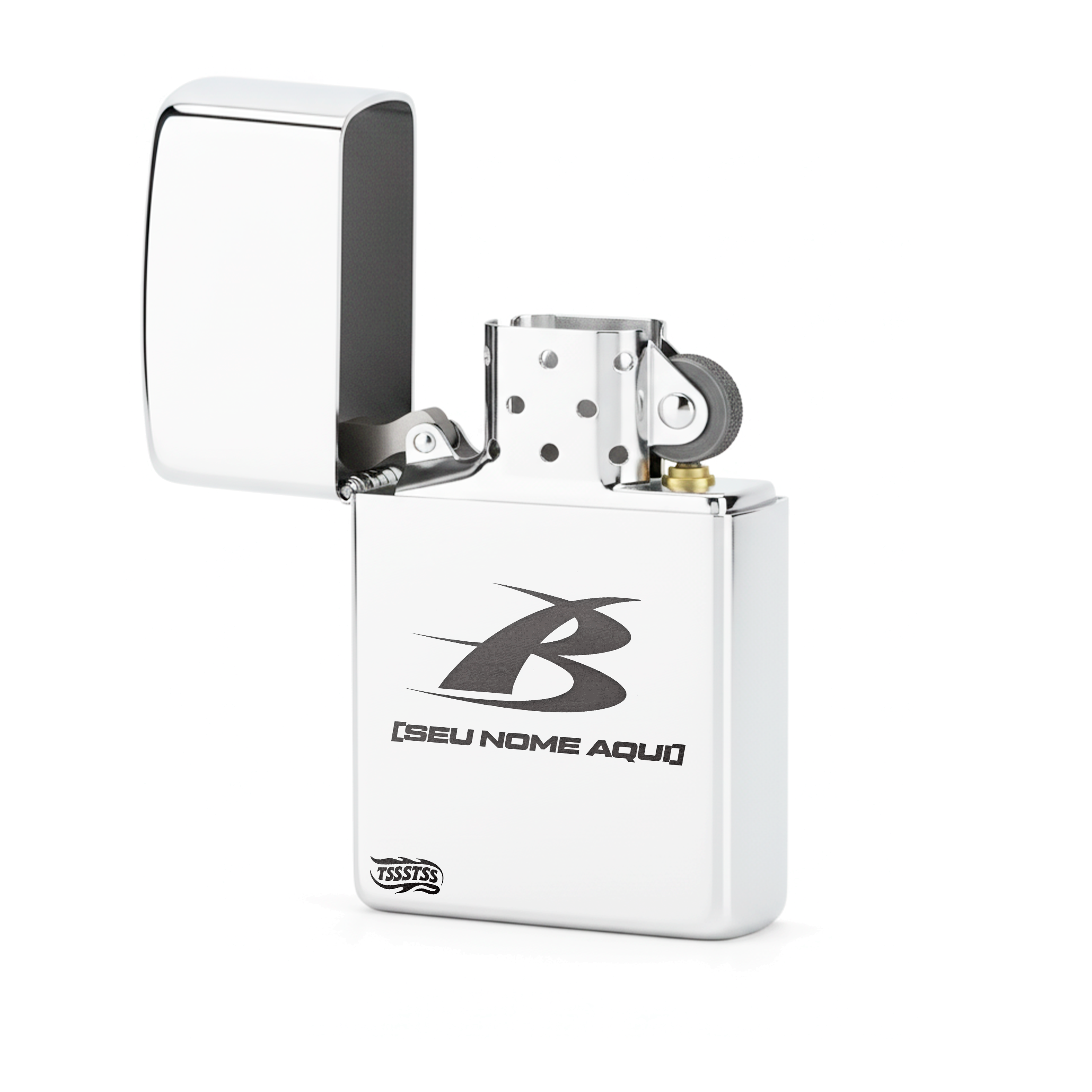 Isqueiro Cromado Personalizado 'B1'