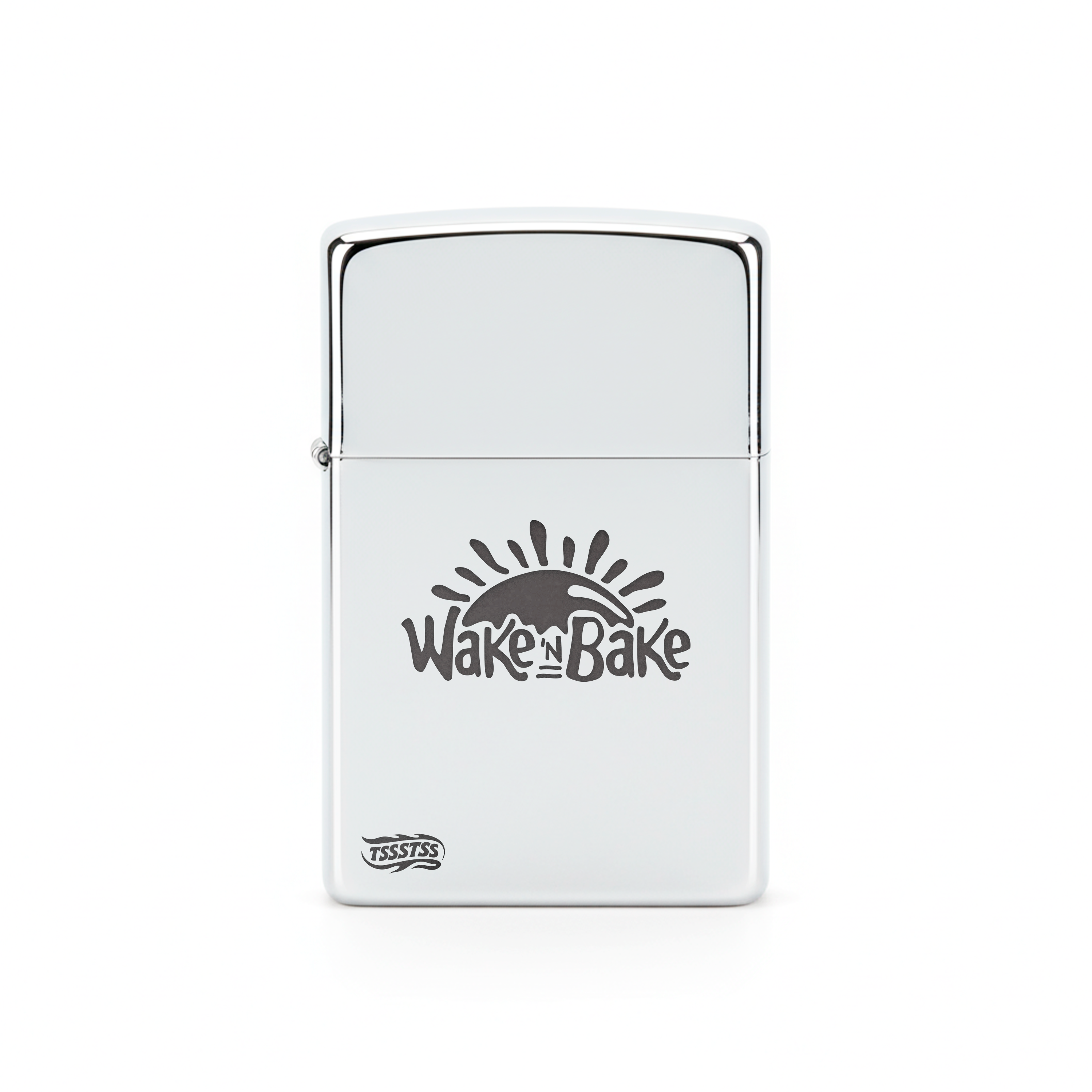 Isqueiro Cromado Polido 'Wake N Bake'