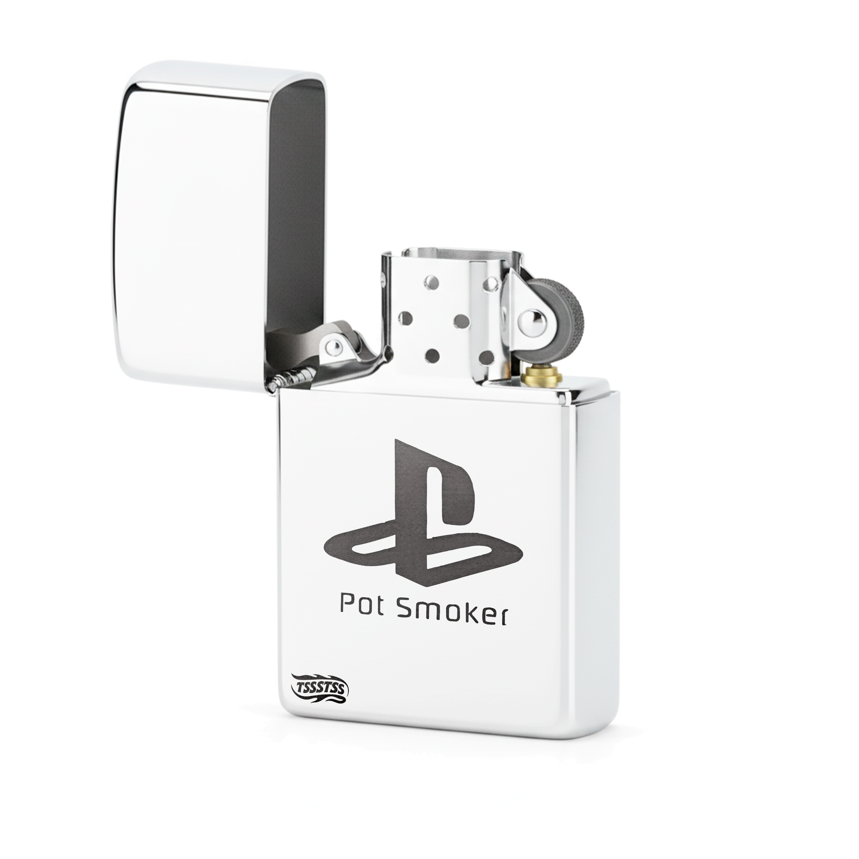 Isqueiro Cromado Polido 'Pot Smoker'