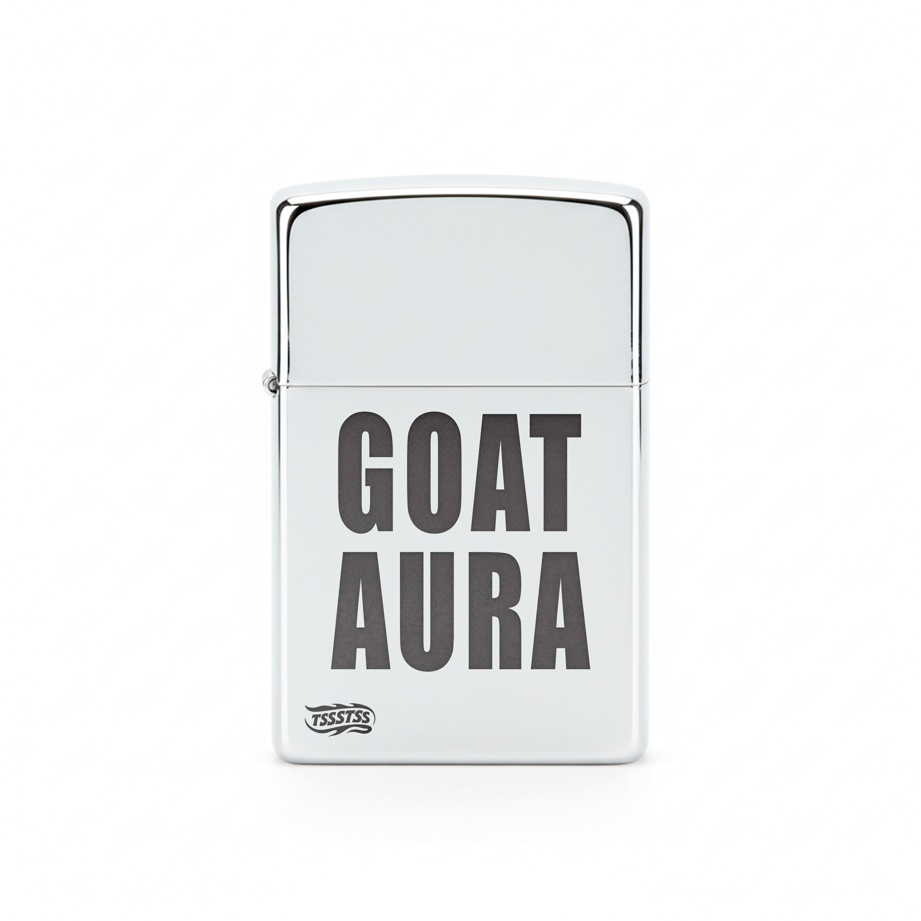 Isqueiro Cromado Polido 'Goat Aura'
