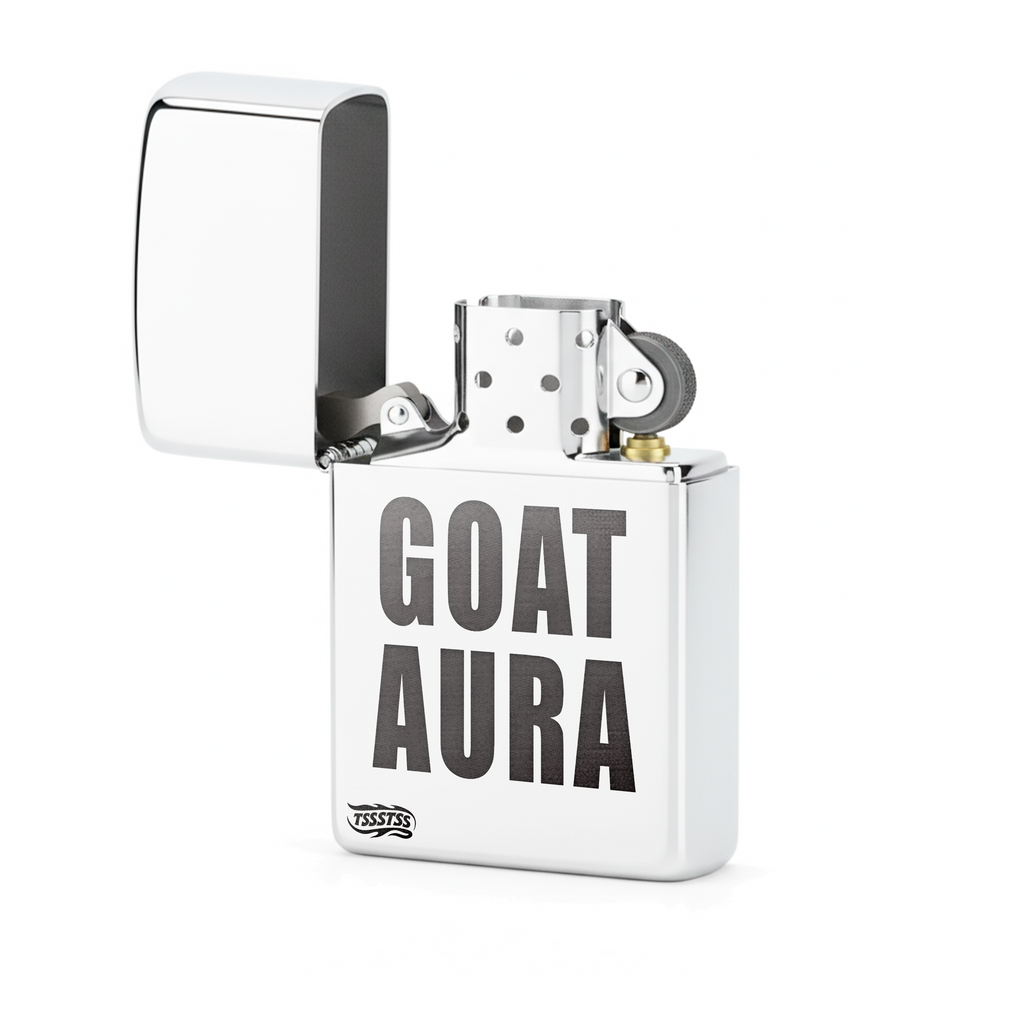 Isqueiro Cromado Polido 'Goat Aura'