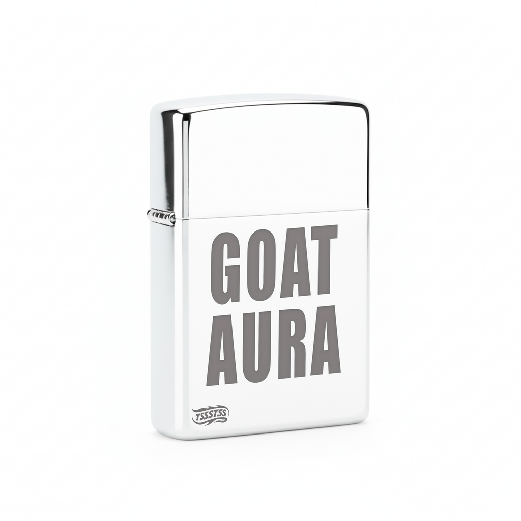 Isqueiro Cromado Polido 'Goat Aura'