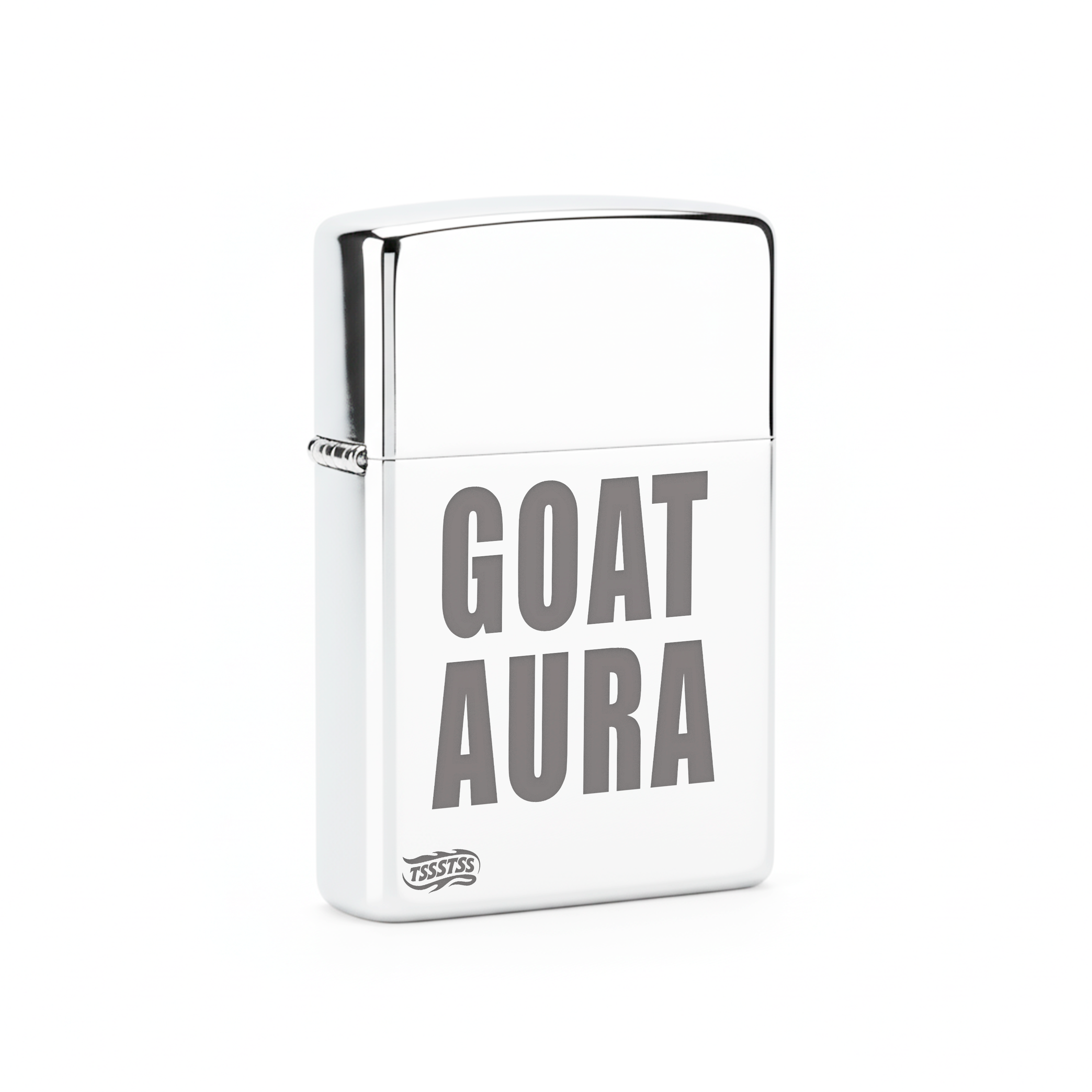 Isqueiro Cromado Polido 'Goat Aura'