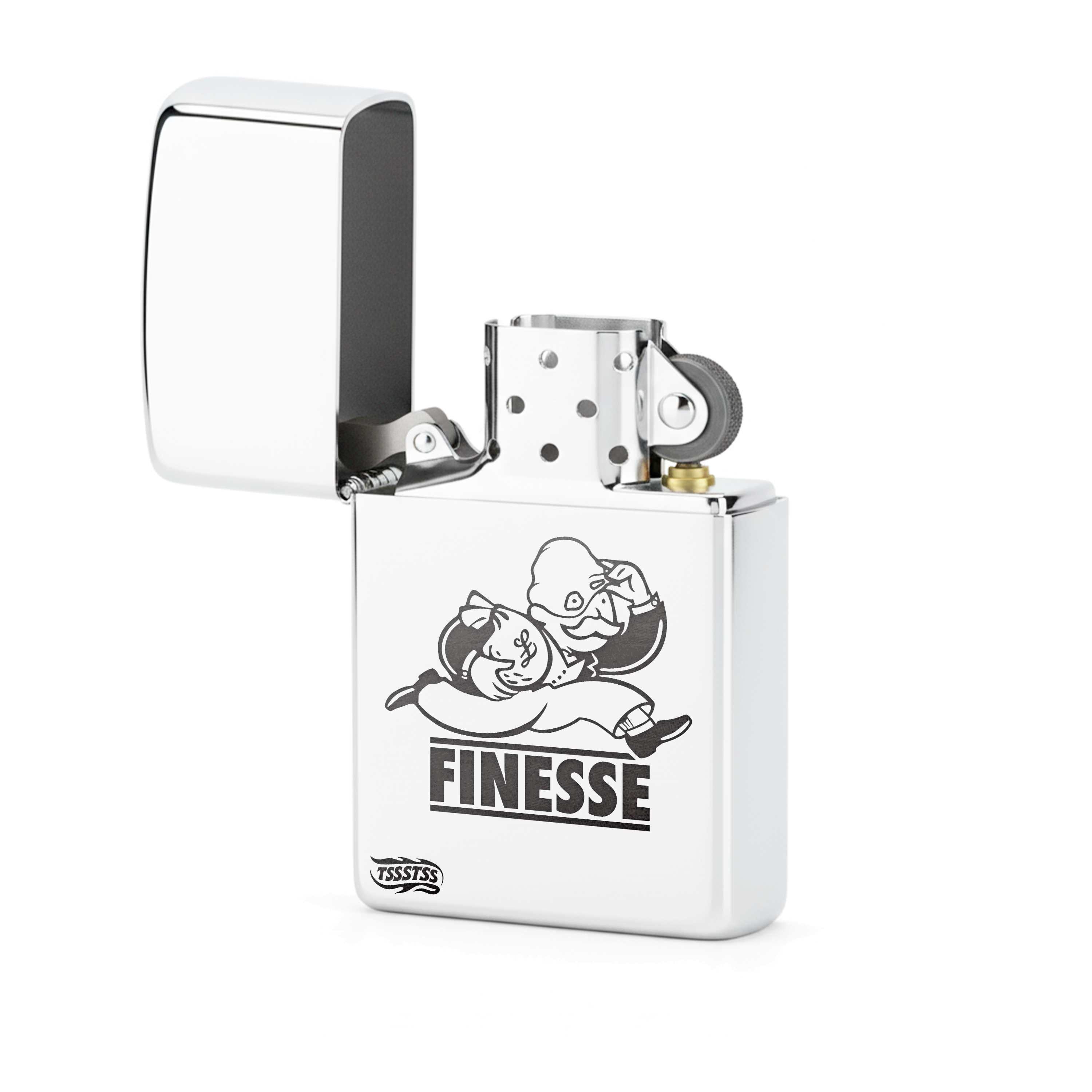 Isqueiro Cromado Polido 'Finesse'