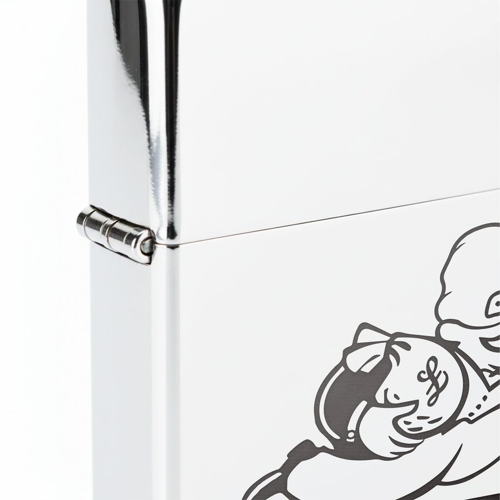 Isqueiro Cromado Polido 'Finesse' detalhe 5