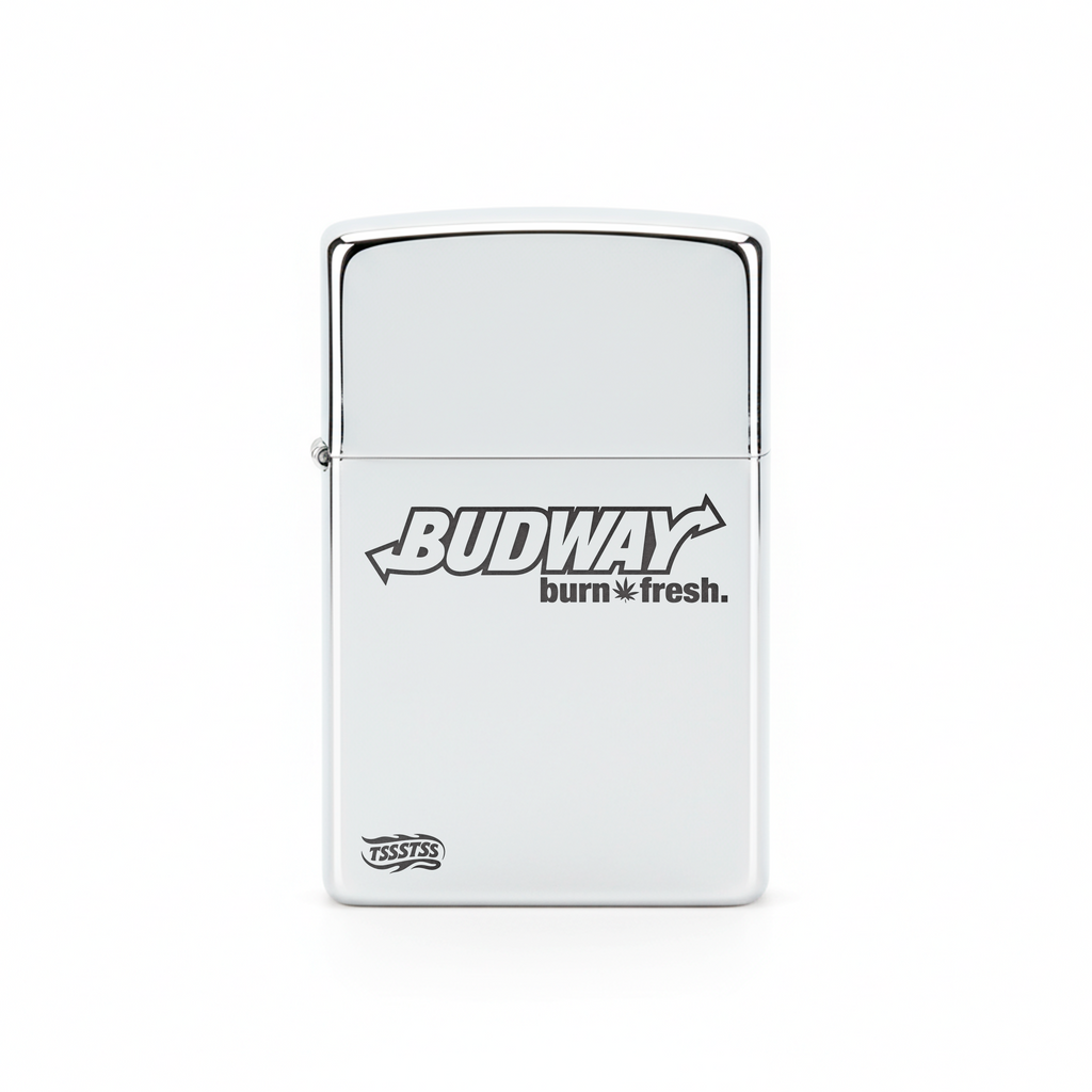 Isqueiro Cromado Polido 'BudWay'