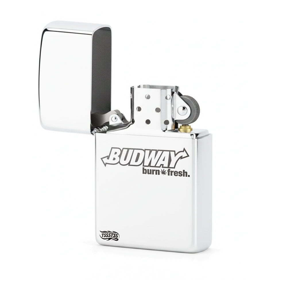 Isqueiro Cromado Polido 'BudWay'