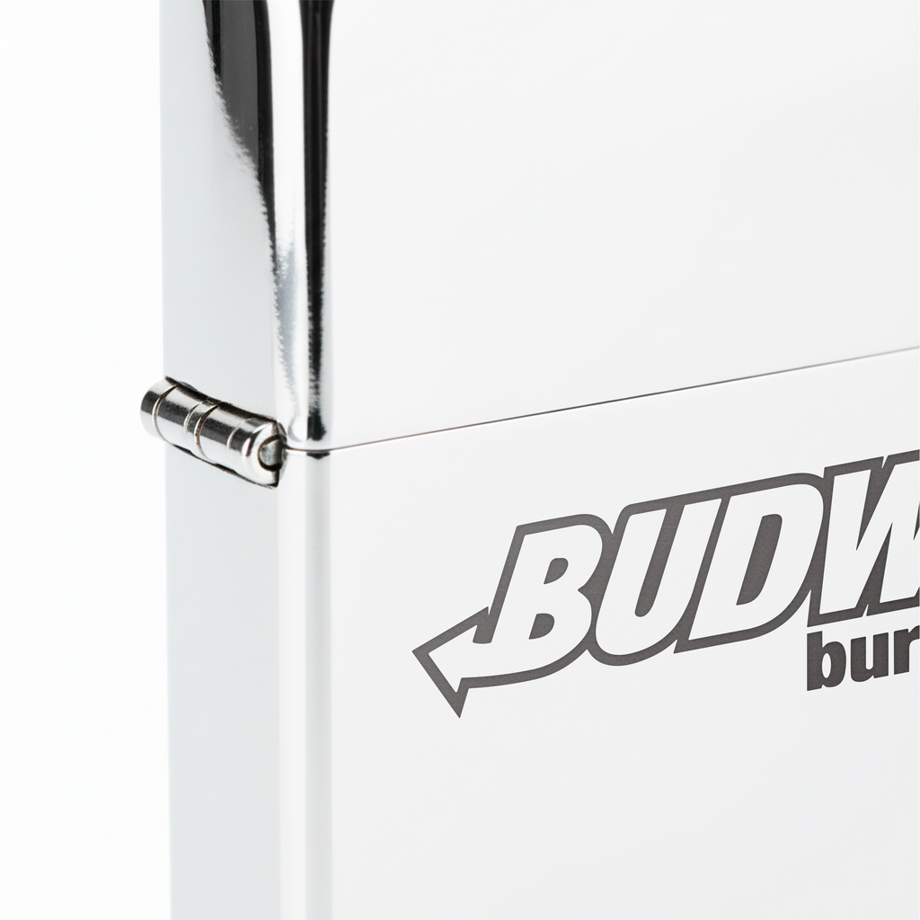 Isqueiro Cromado Polido 'BudWay' detalhe 5