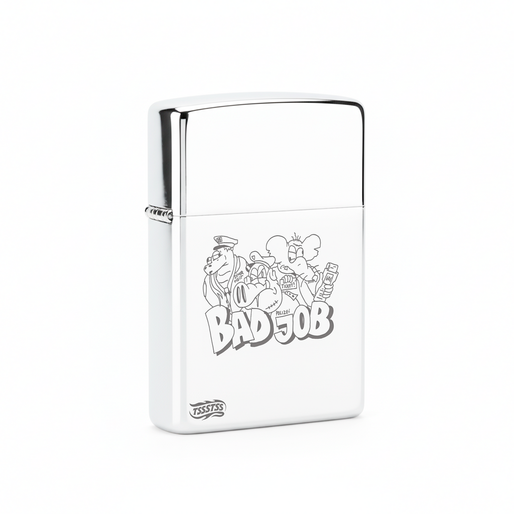 Isqueiro Cromado Polido 'Bad Job'