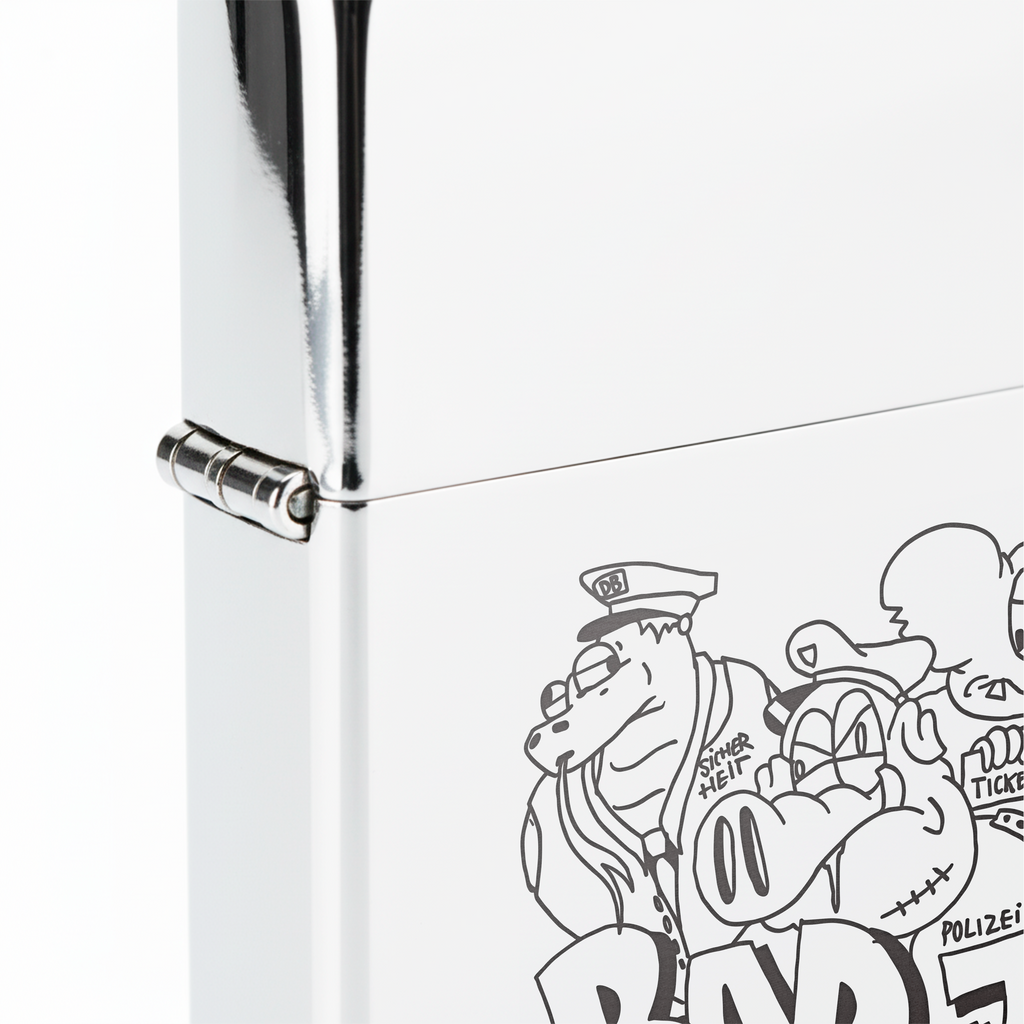 Isqueiro Cromado Polido 'Bad Job'