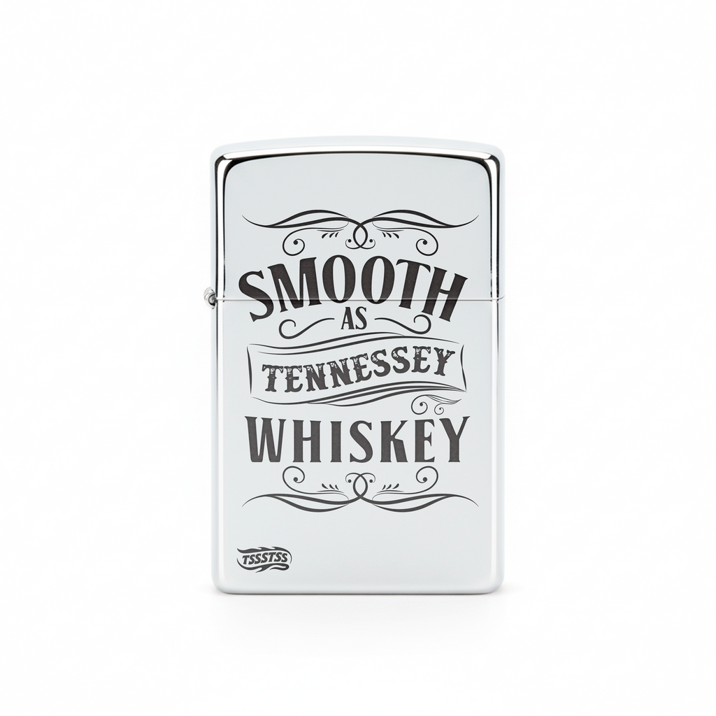 Isqueiro Cromado Polido 'Tennessey Whiskey'